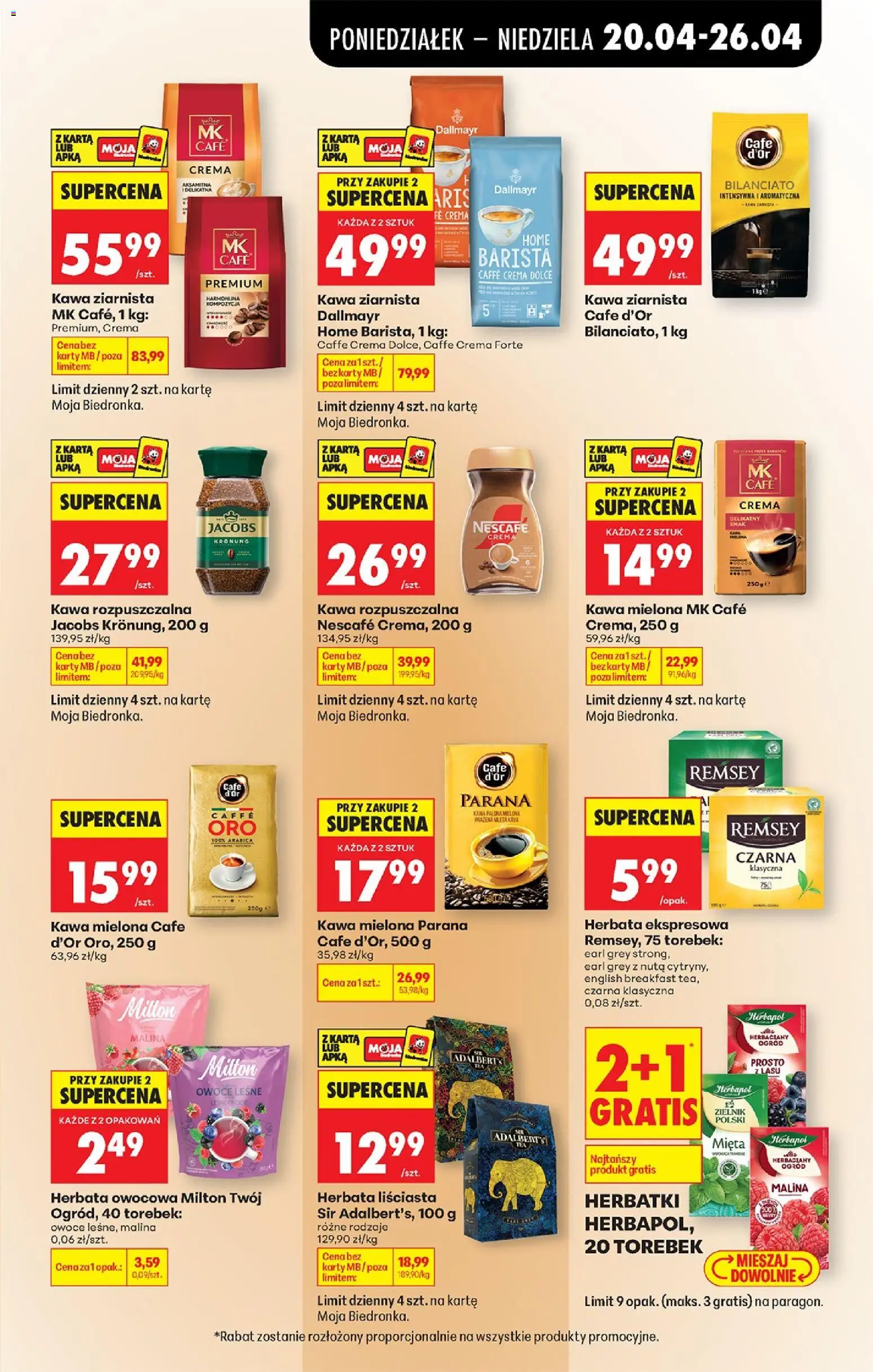 Biedronka gazetka od poniedziałku od 20.04.2026 | Strona: 69 | Produkty: Nescafe, Kawa rozpuszczalna, Mięta, Owoce
