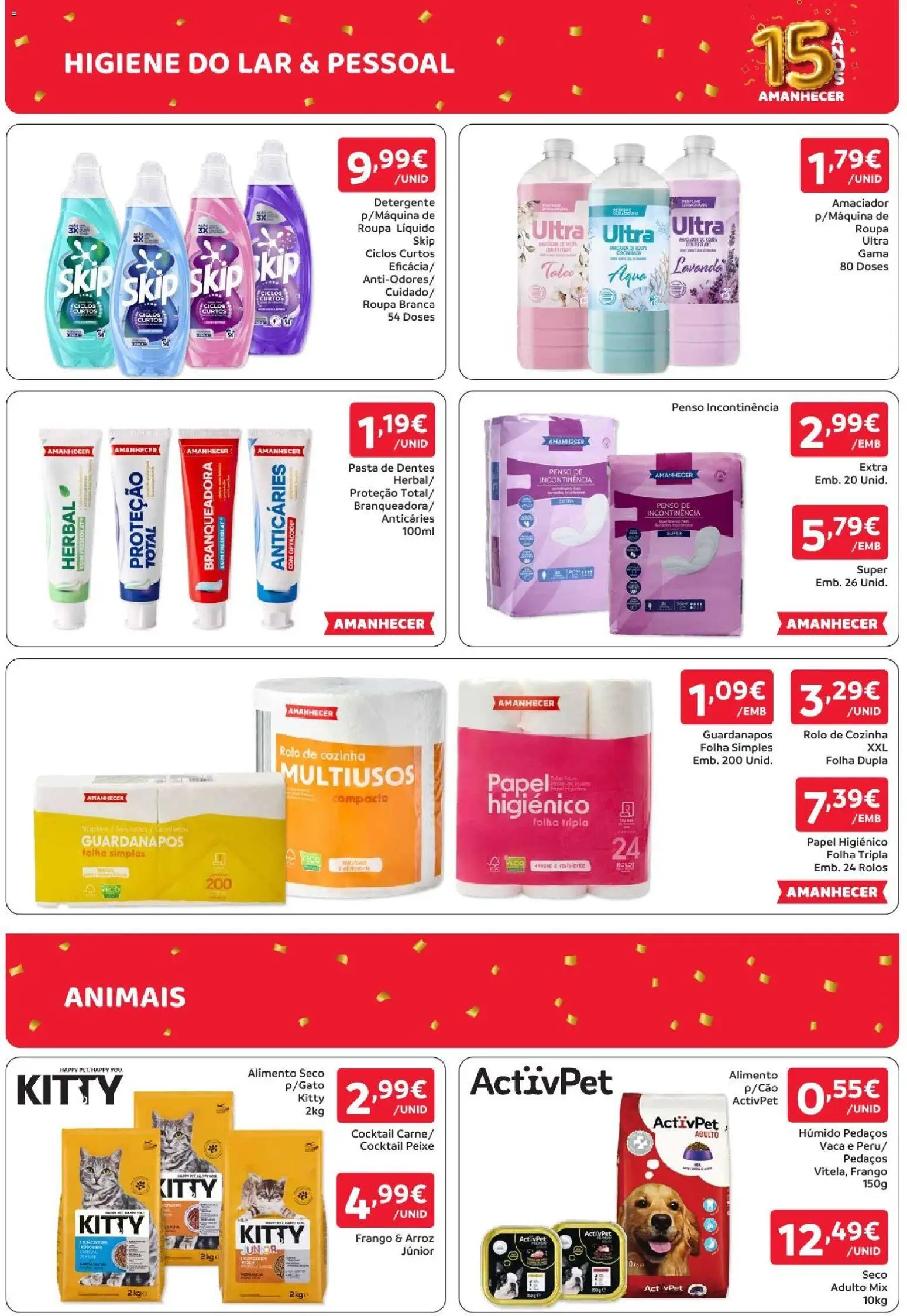 Amanhecer folheto │ válido de 22/10/2026 | Página: 13 | Produtos: Papel higiénico, Frango, Detergente, Arroz