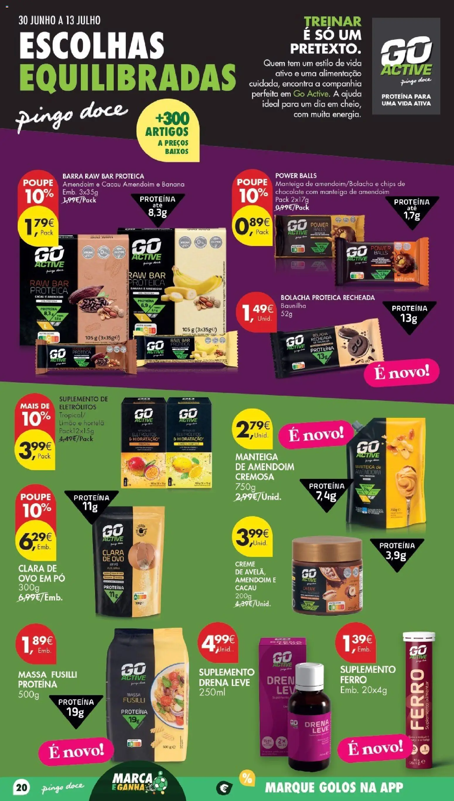 Pingo Doce Poupe Esta Semana Madeira │ válido de 30/06/2026 | Página: 20 | Produtos: Manteiga de amendoim, Banana, Chocolate, Massa