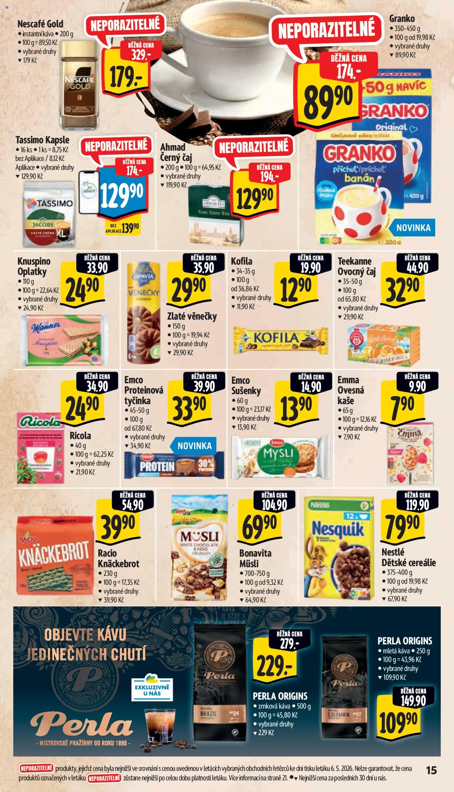 Albert leták - Supermarket od 13.05.2026 | Strana: 25 | Produkty: Čaj, Banán, Nesquik, Müsli