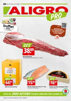 Aligro aktionen Chavannes, Matran, Genève, Sion ab 26.10.2026 gültig