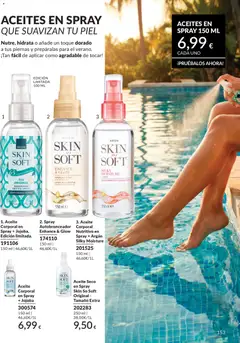 Vista previa Catálogo AVON campaña 6 válido desde el 01.06.2026 | Página: 153 | Productos: Aceite, Spray corporal, Aceite corporal, Body