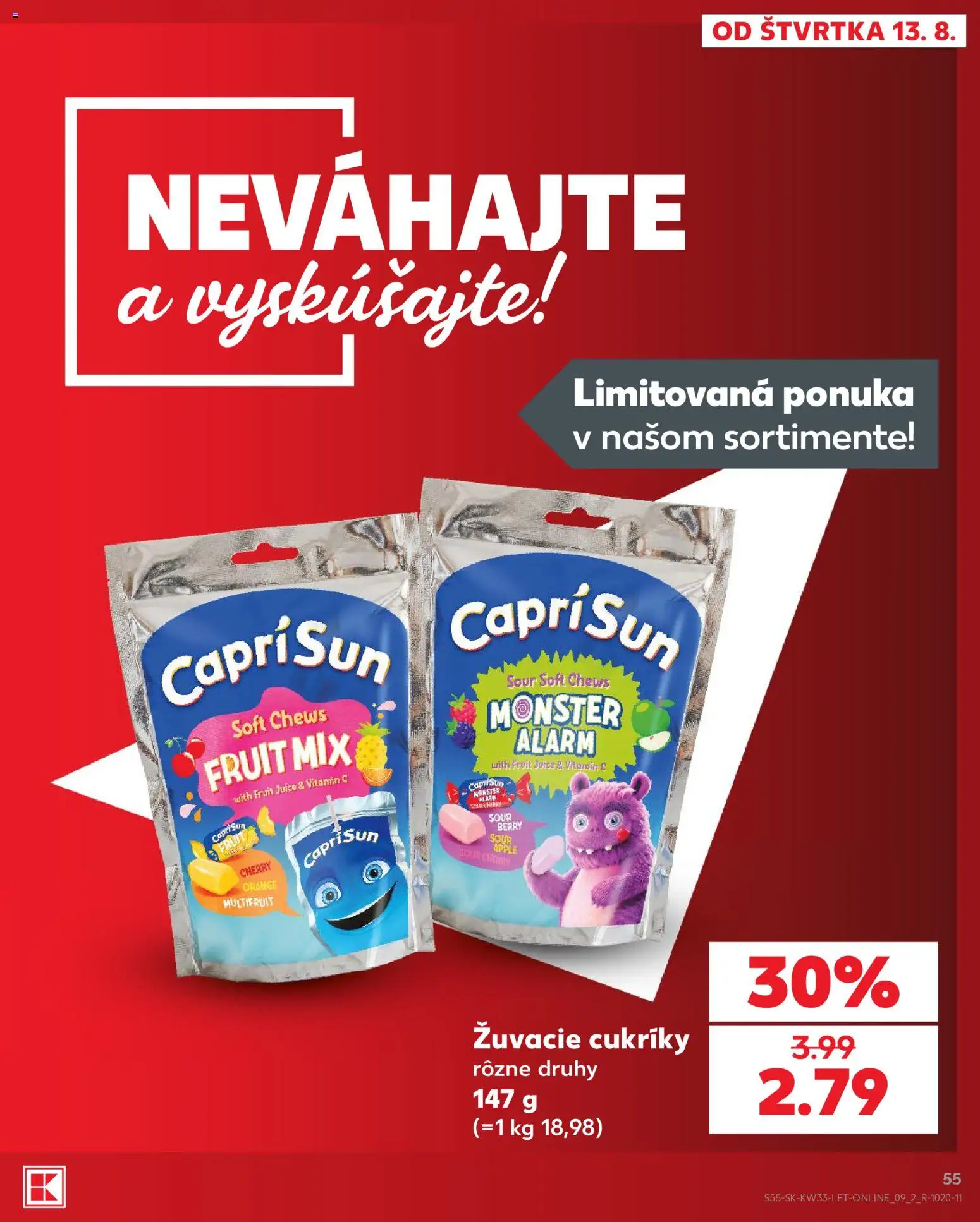 Nové Kaufland akcie – leták je platný od 13.08.2026 | Strana: 55