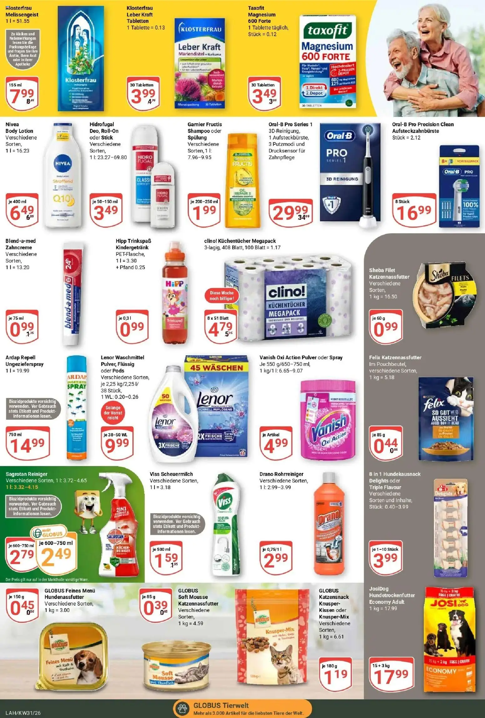Globus Prospekt Lahnstein – gültig ab 27.07.2026 | Seite: 16 | Produkte: Kissen, Spülung, Waschmittel, Kuchen