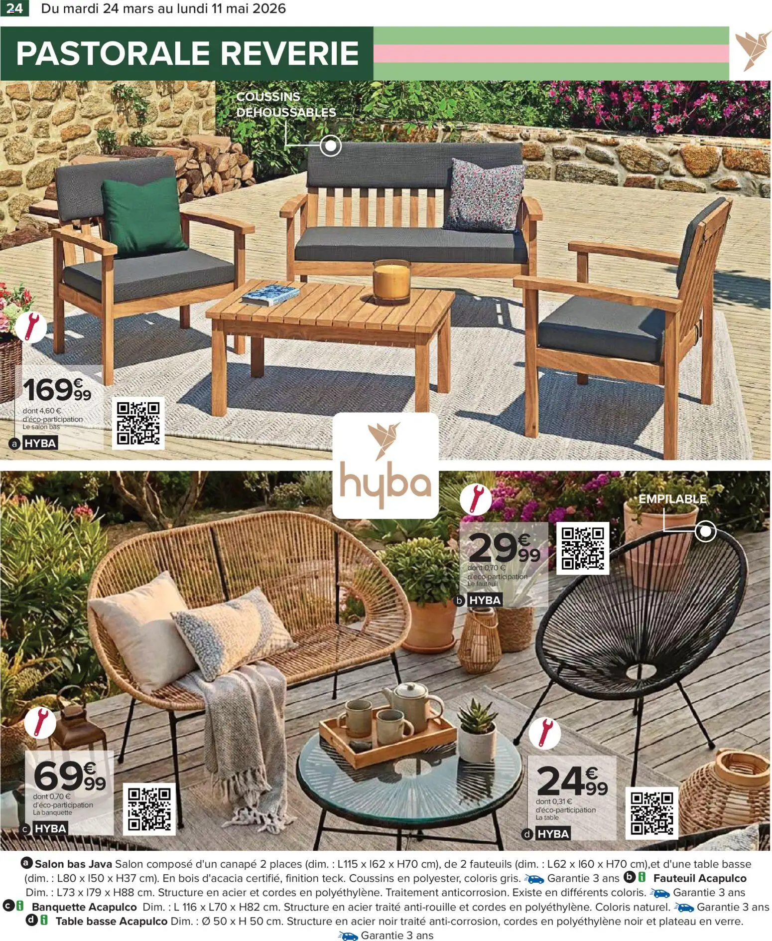 {H1} | Page: 24 | Produits: Fauteuil acapulco, Fauteuil, Table basse, Table