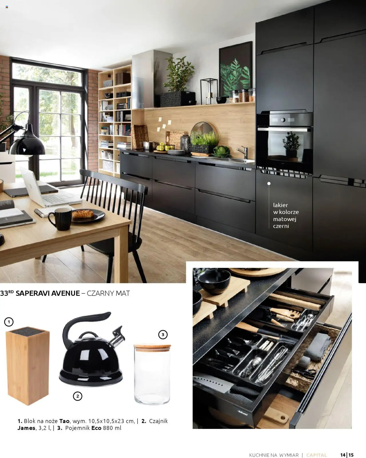 Black Red White Gazetka - Kuchni na wymiar od 30.05.2023 | Strona: 15 | Produkty: Noże, Czajnik