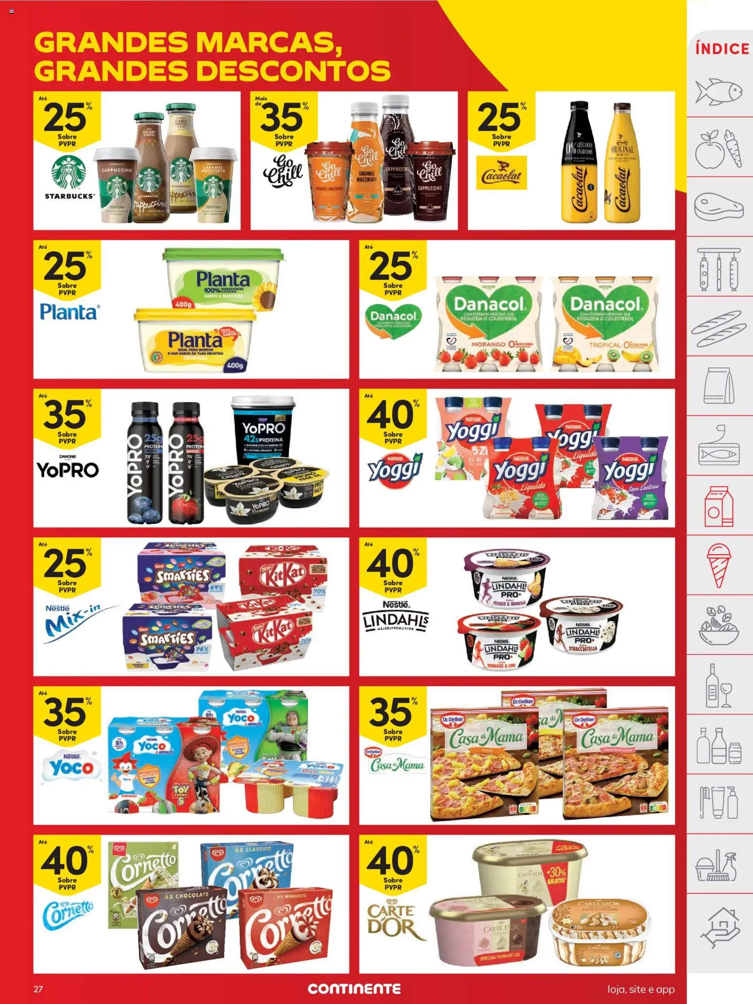 Continente folheto │ válido de 29/09/2026 | Página: 27 | Produtos: Cappuccino, Nestlé, Chocolate, Proteina