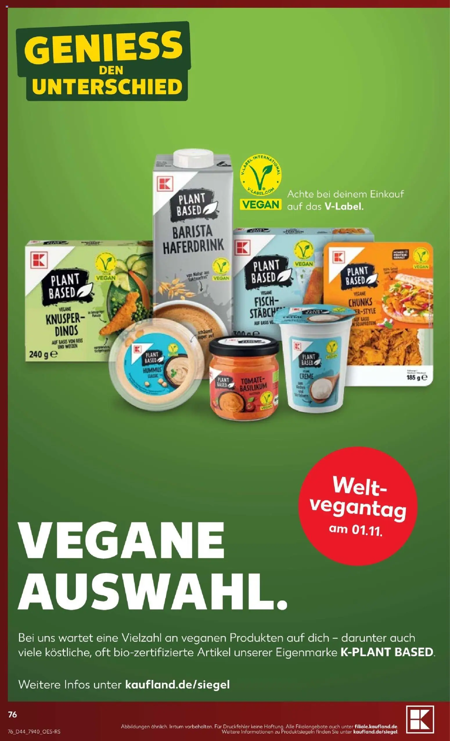 Kaufland Prospekt Köln – gültig ab 25.10.2026 | Seite: 76 | Produkte: Creme, Haferdrink, Hummus, Reis