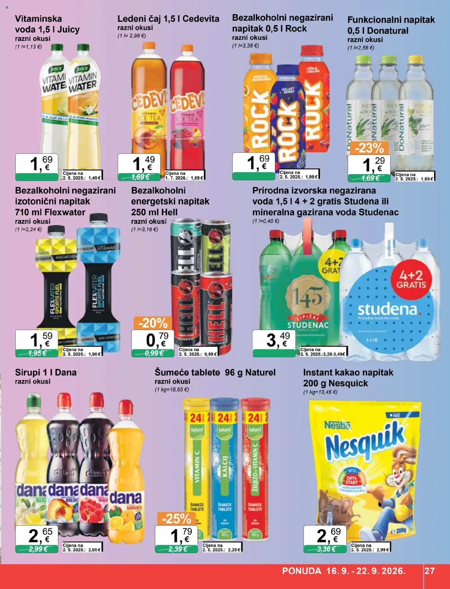 KTC katalog | vrijedi od 16.09.2026 | Stranica: 27 | Proizvodi: Ledeni čaj, Čaj, Kakao, Željezo