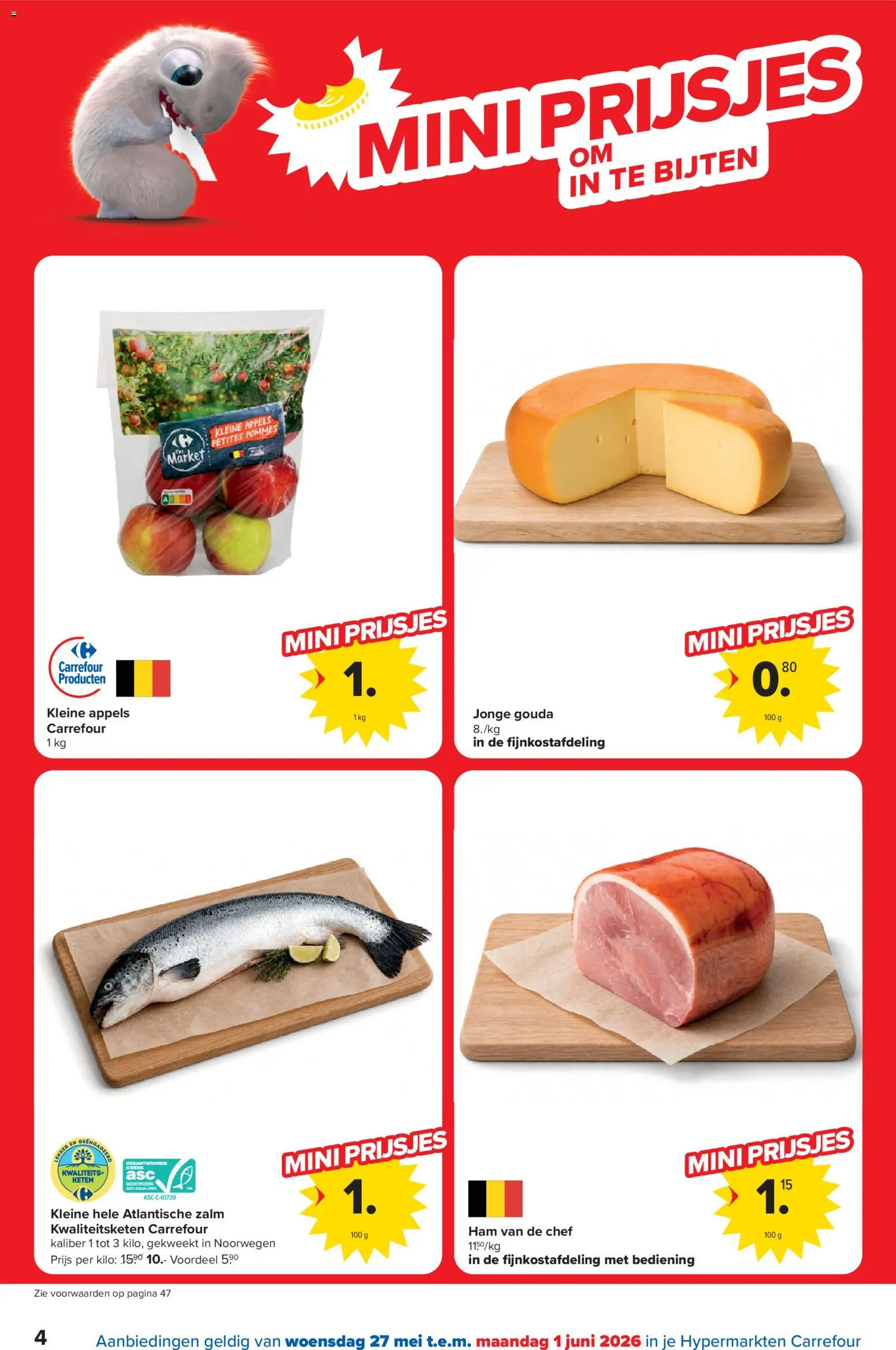 {H1} | Pagina: 4 | Producten: Ham, Zalm, Appels, Gouda