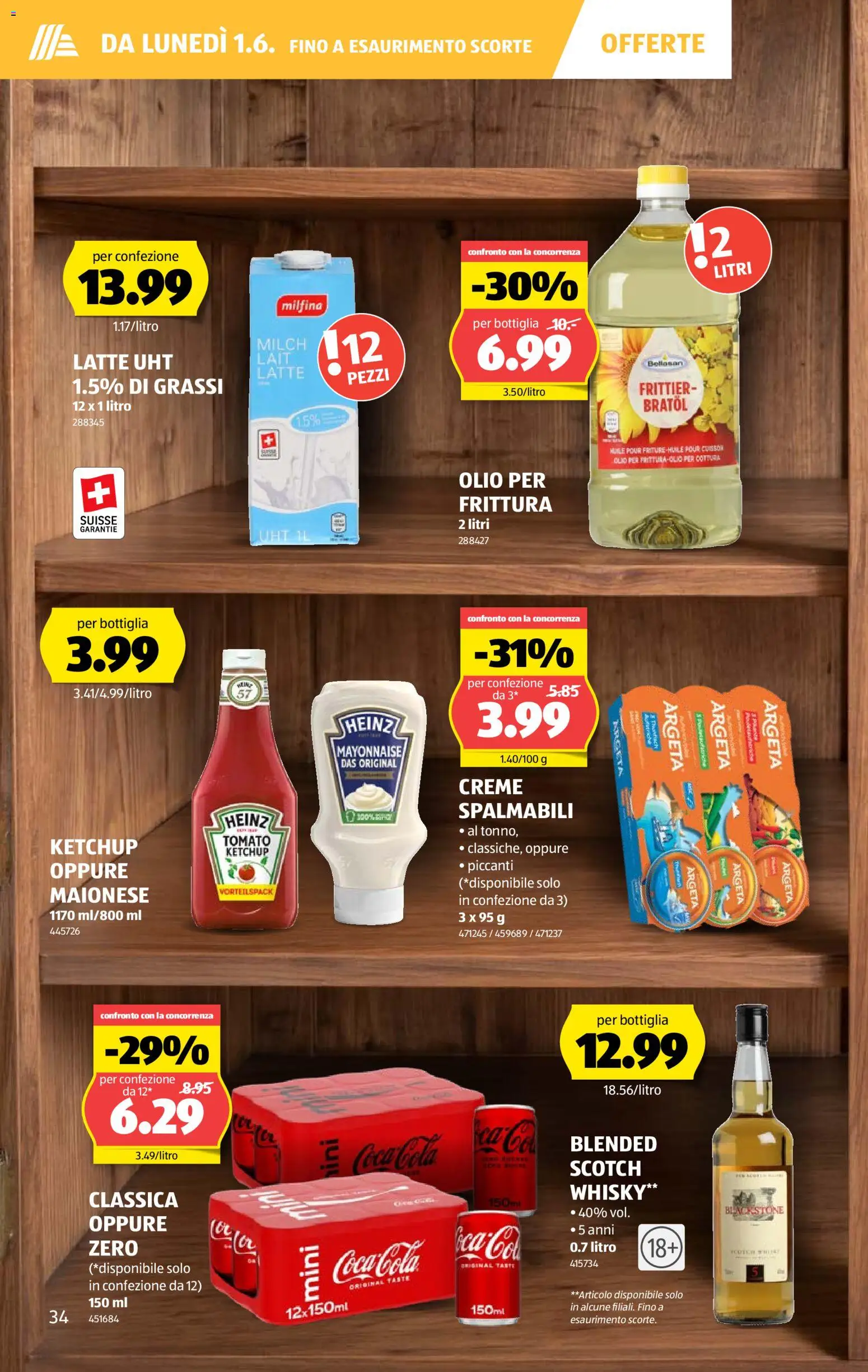 Aldi aktionen IT – gültig ab 28.05.2026 | Seite: 34 | Produkte: Coca Cola, Ketchup, Mayonnaise, Creme
