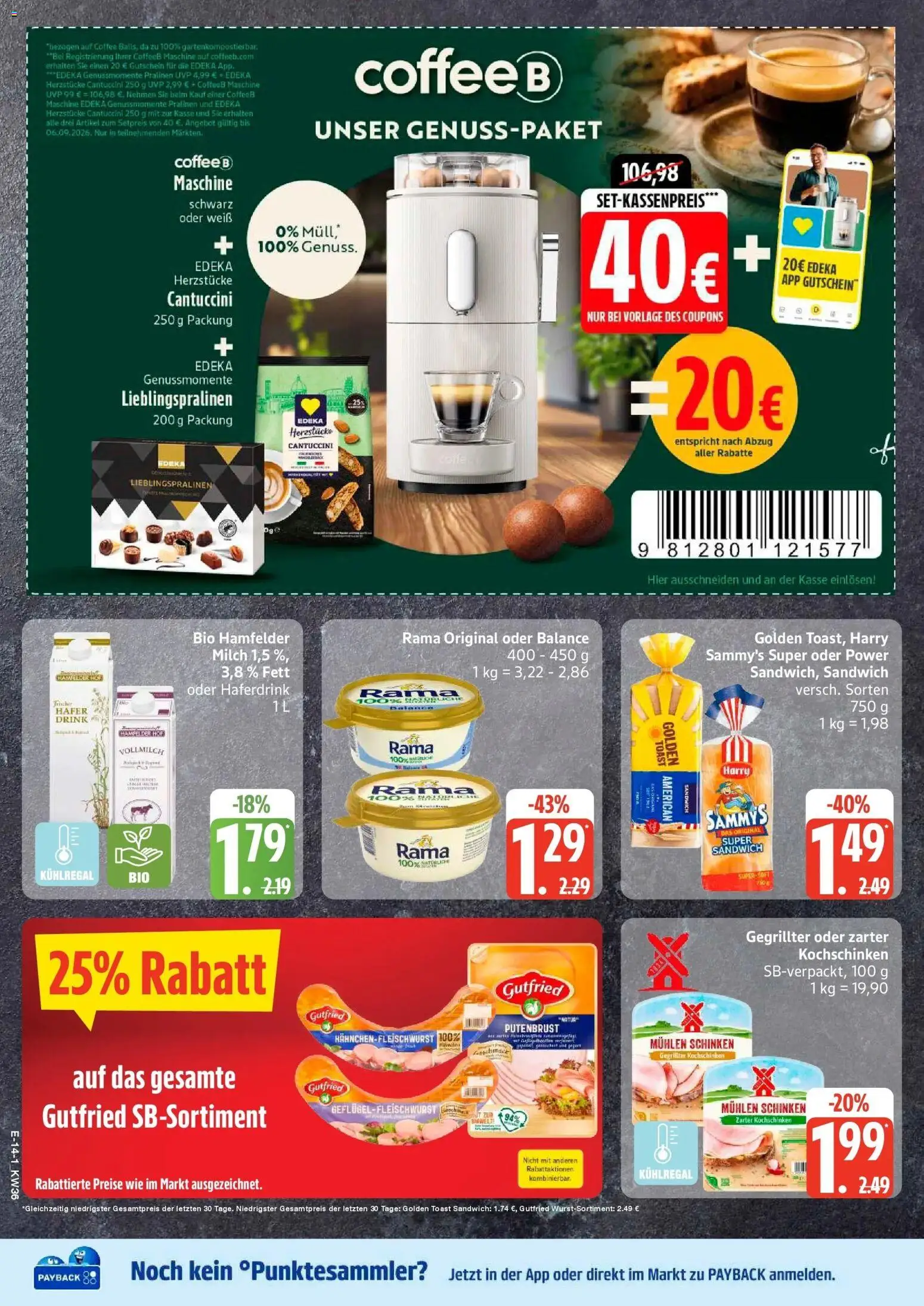Edeka Prospekt Husum (ab 31.08.2026) » Angebote Online | Seite: 18 | Produkte: Putenbrust, Milch, Haferdrink, Schinken