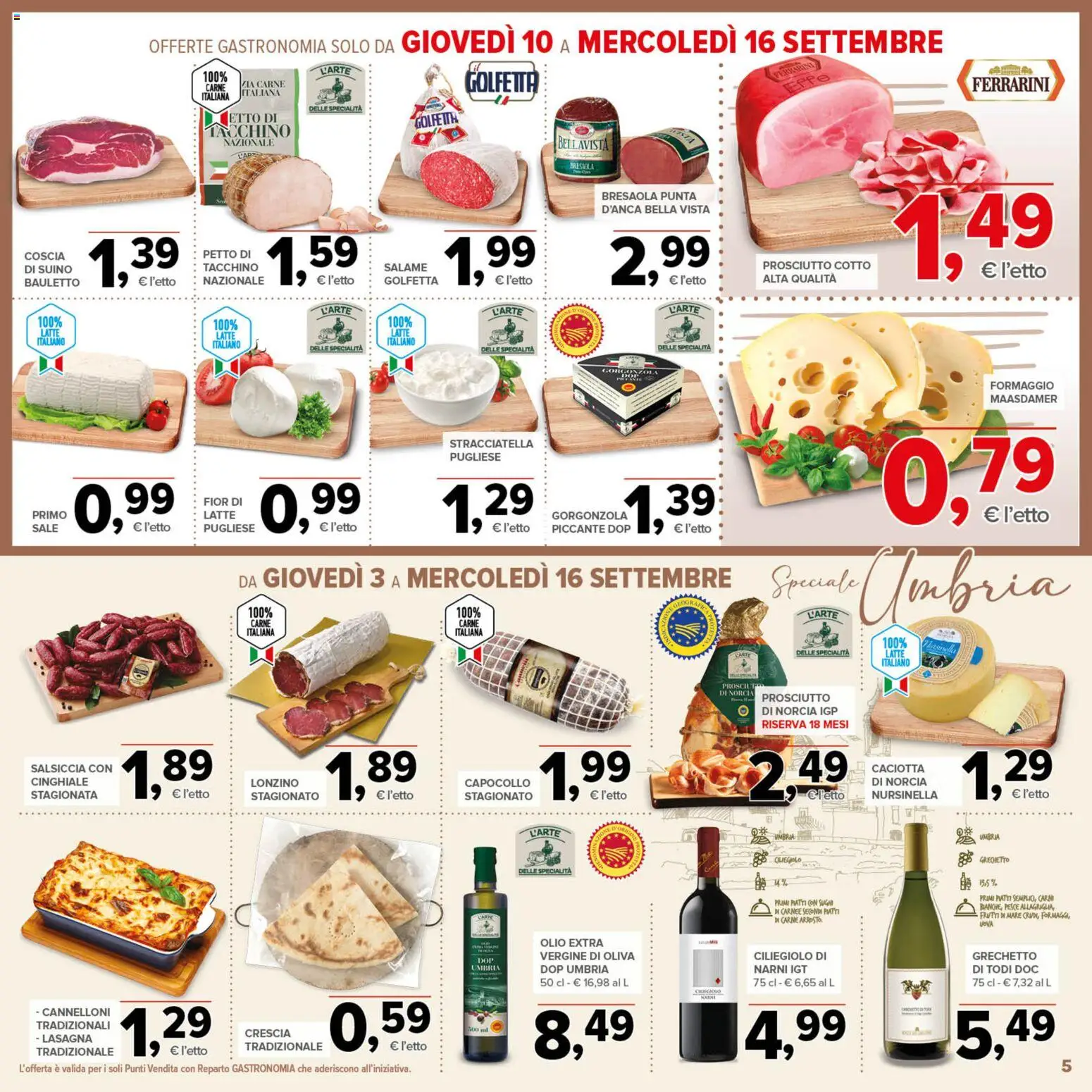 Volantino Todis del 03/09/2026 | Pagina: 5 | Prodotti: Cannelloni, Piatti, Suino, Stracciatella