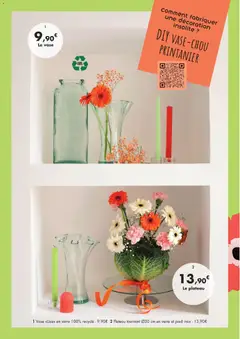 E.Leclerc - Prévisualisation de Le vase, Vase «Lisa» en verre 100% recyclé valide à partir de 17.03.2026 | Page: 10 | Produits: Plateau tournant, Plateau, Vase