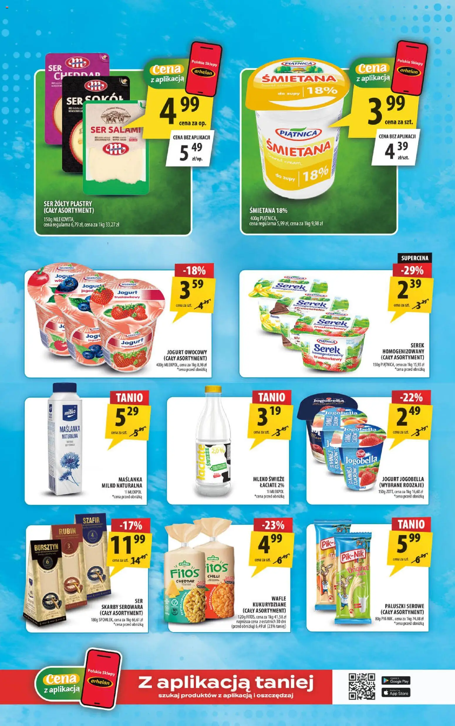 Arhelan gazetka od 22.05.2026 | Strona: 9 | Produkty: Maślanka, Paluszki, Ser, Cheddar