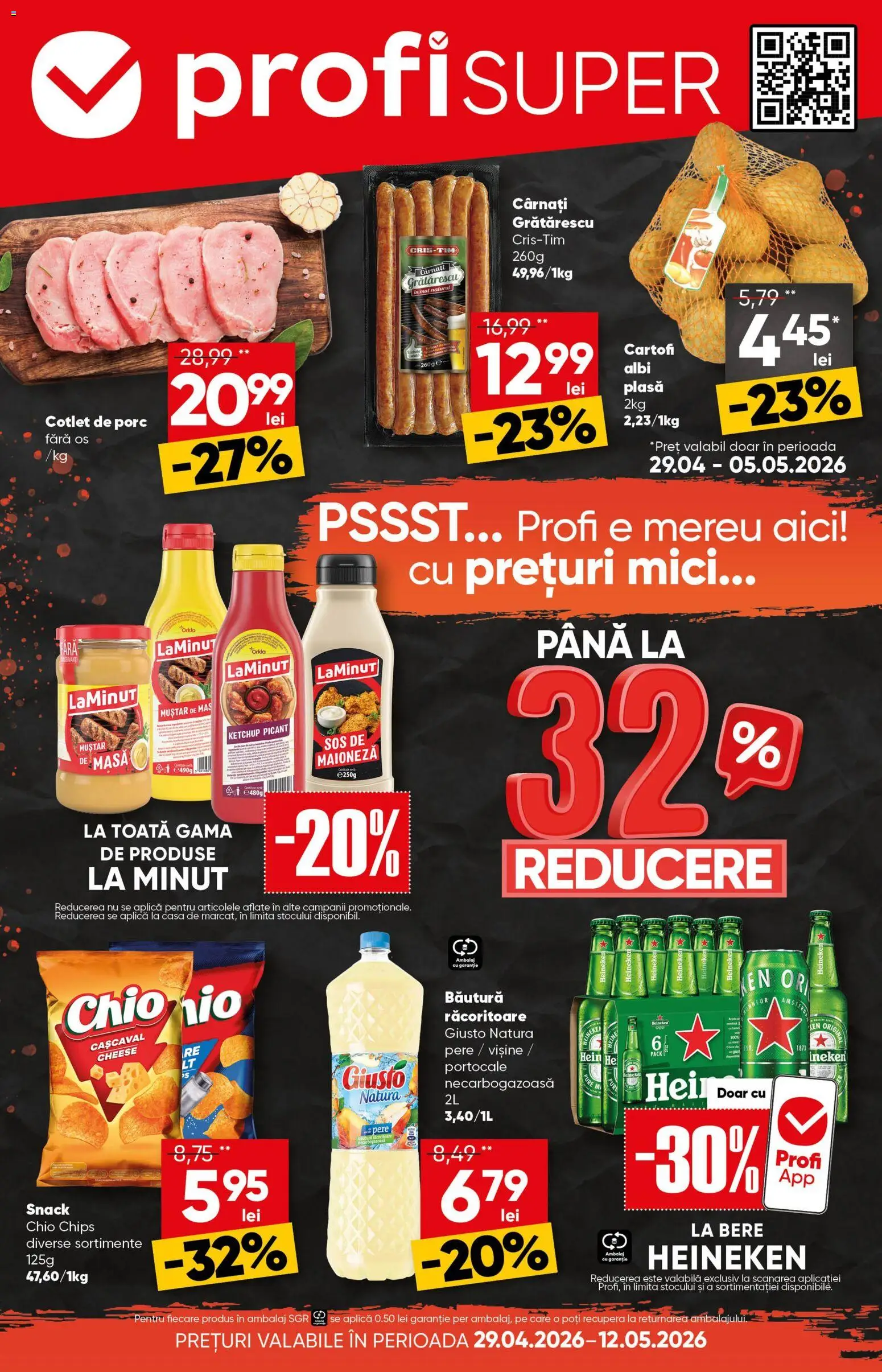 Noul catalog Profi – valabil de la 29.04.2026 | Pagină: 1 | Produse: Cașcaval, Cartofi, Sos, Cârnați