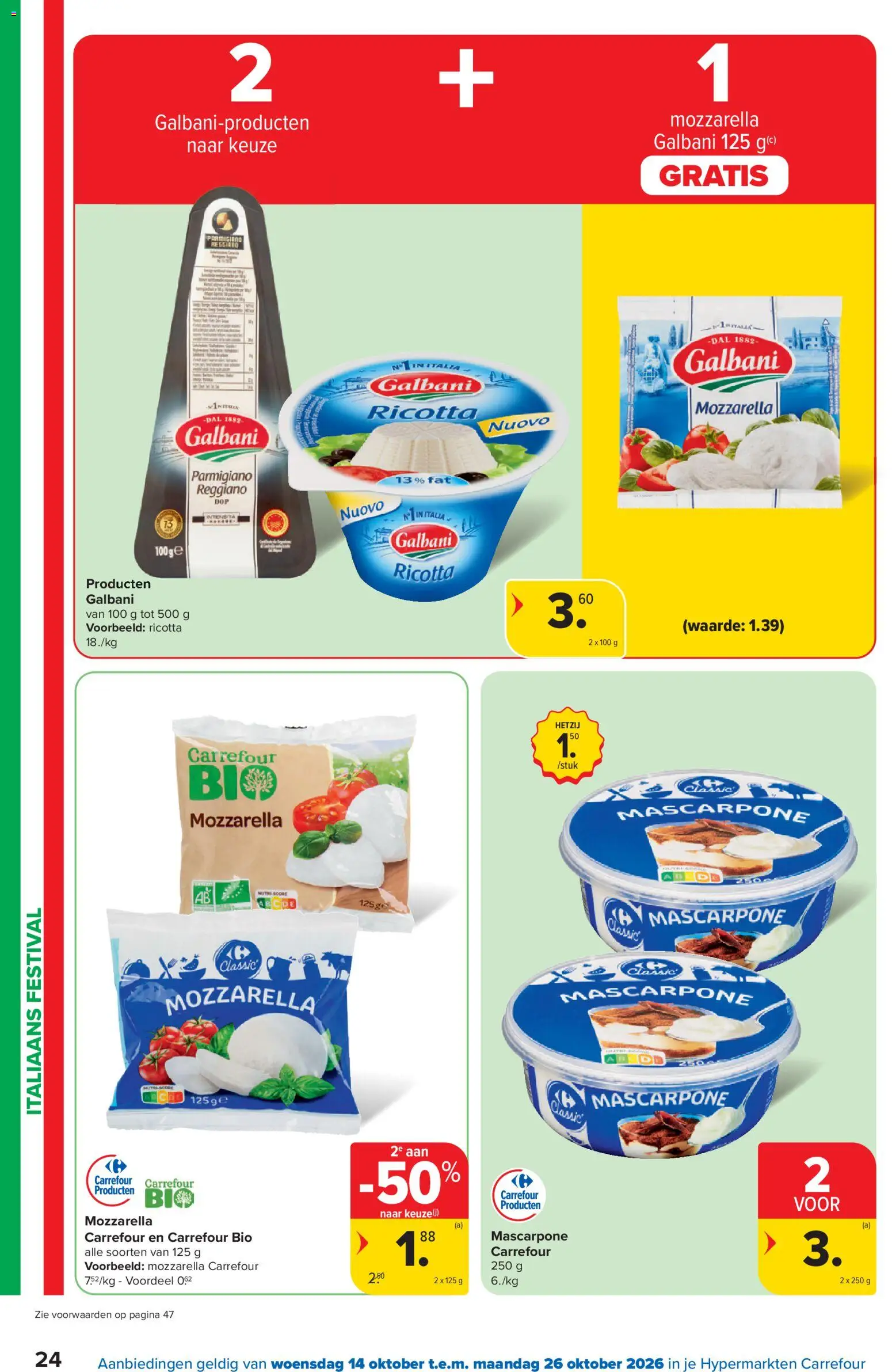 {H1} | Pagina: 24 | Producten: Mascarpone, Parmigiano Reggiano, Mozzarella, Ricotta