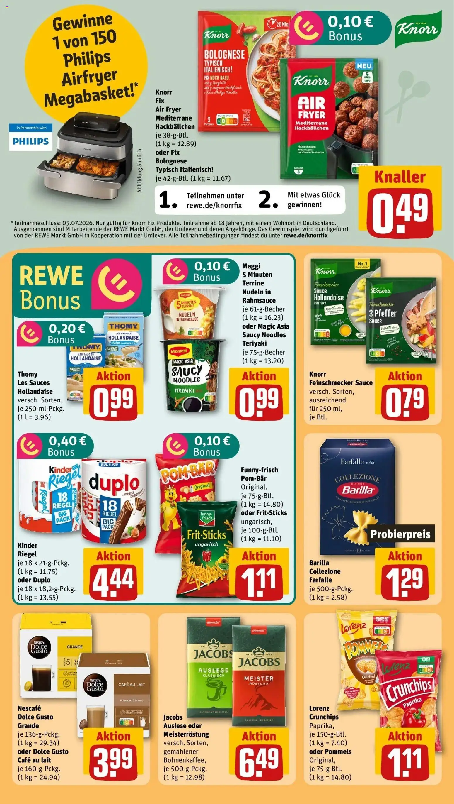 Rewe Prospekt Berlin / Prenzlauer Berg – gültig ab 01.06.2026 | Seite: 10 | Produkte: Nescafe, Nudeln, Dolce gusto, Maggi 5 minuten terrine