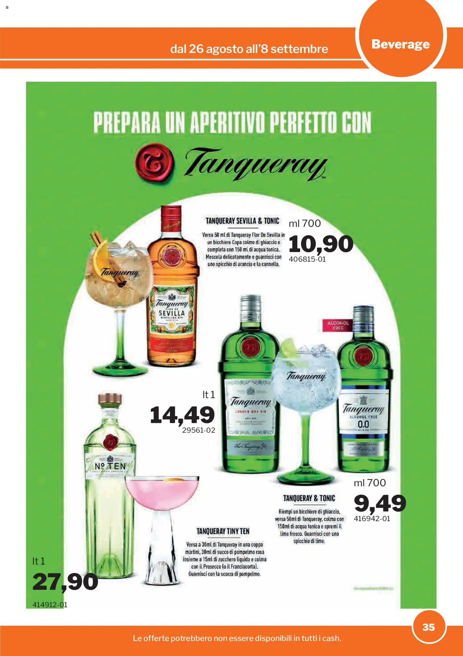 Volantino Sogegross del 26/08/2026 | Pagina: 35 | Prodotti: Pompelmo, Zucchero, Bicchiere, Ghiaccio