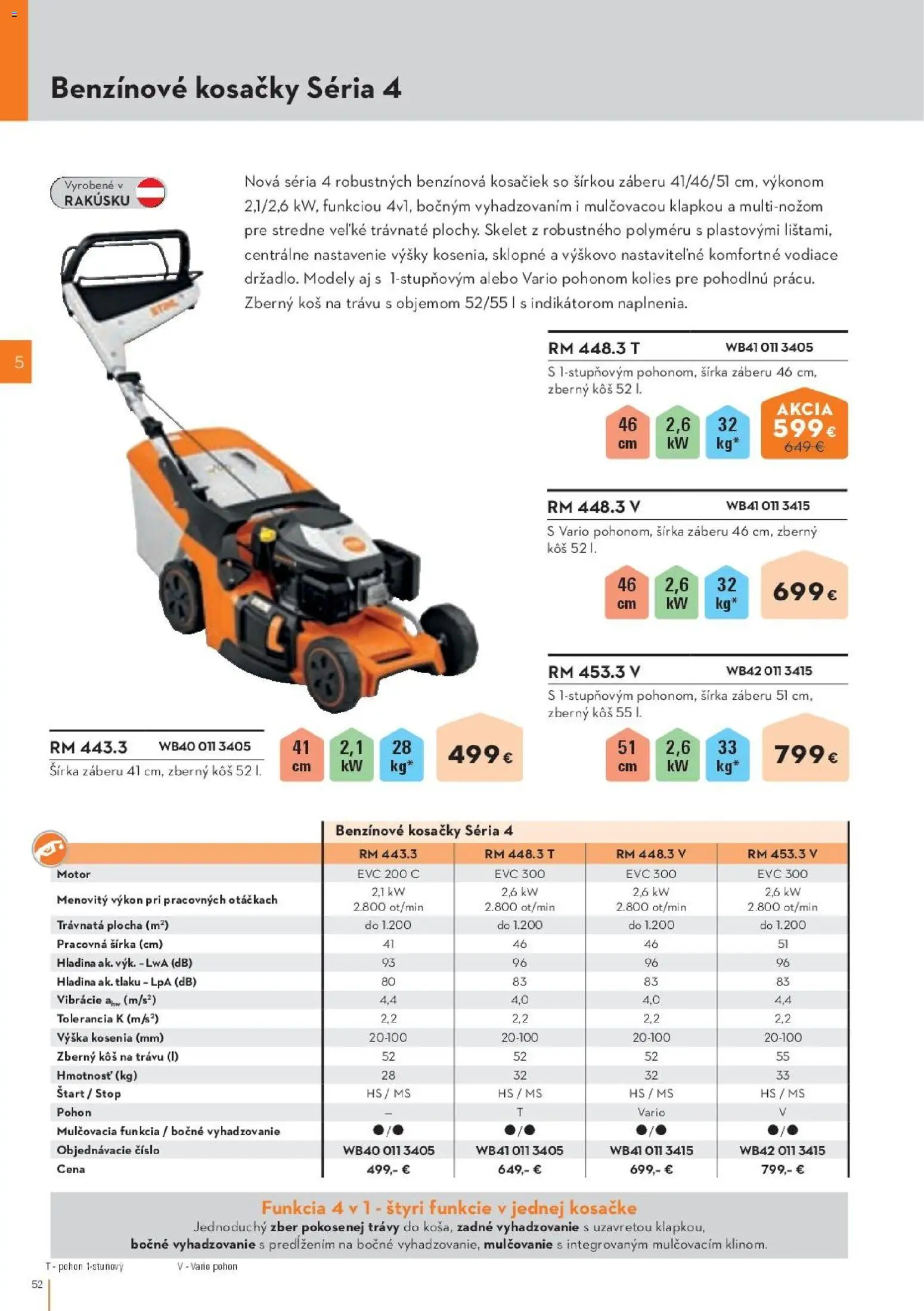 Nové STIHL akcie – leták je platný od 19.08.2026 | Strana: 52 | Produkty: Kosačky, Kôš