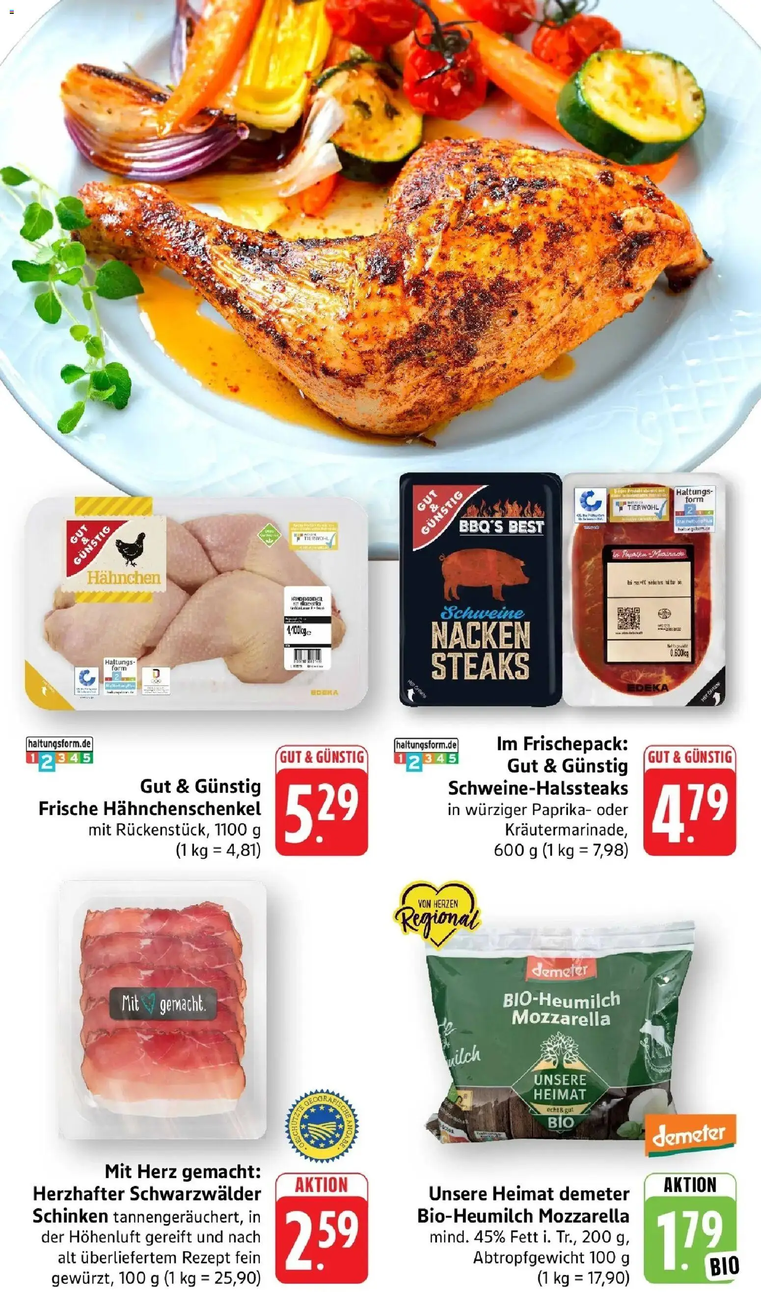 nah & gut Prospekt Gengenbach – gültig ab 17.08.2026 | Seite: 3 | Produkte: Hahnchen, Milch, Mozzarella, Paprika
