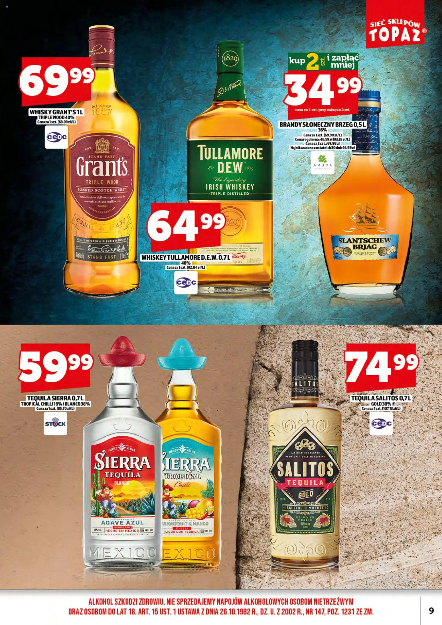 Topaz gazetka alkoholowa od 17.08.2026 | Strona: 11 | Produkty: Scotch whisky, Brandy, Alkohol, Whisky