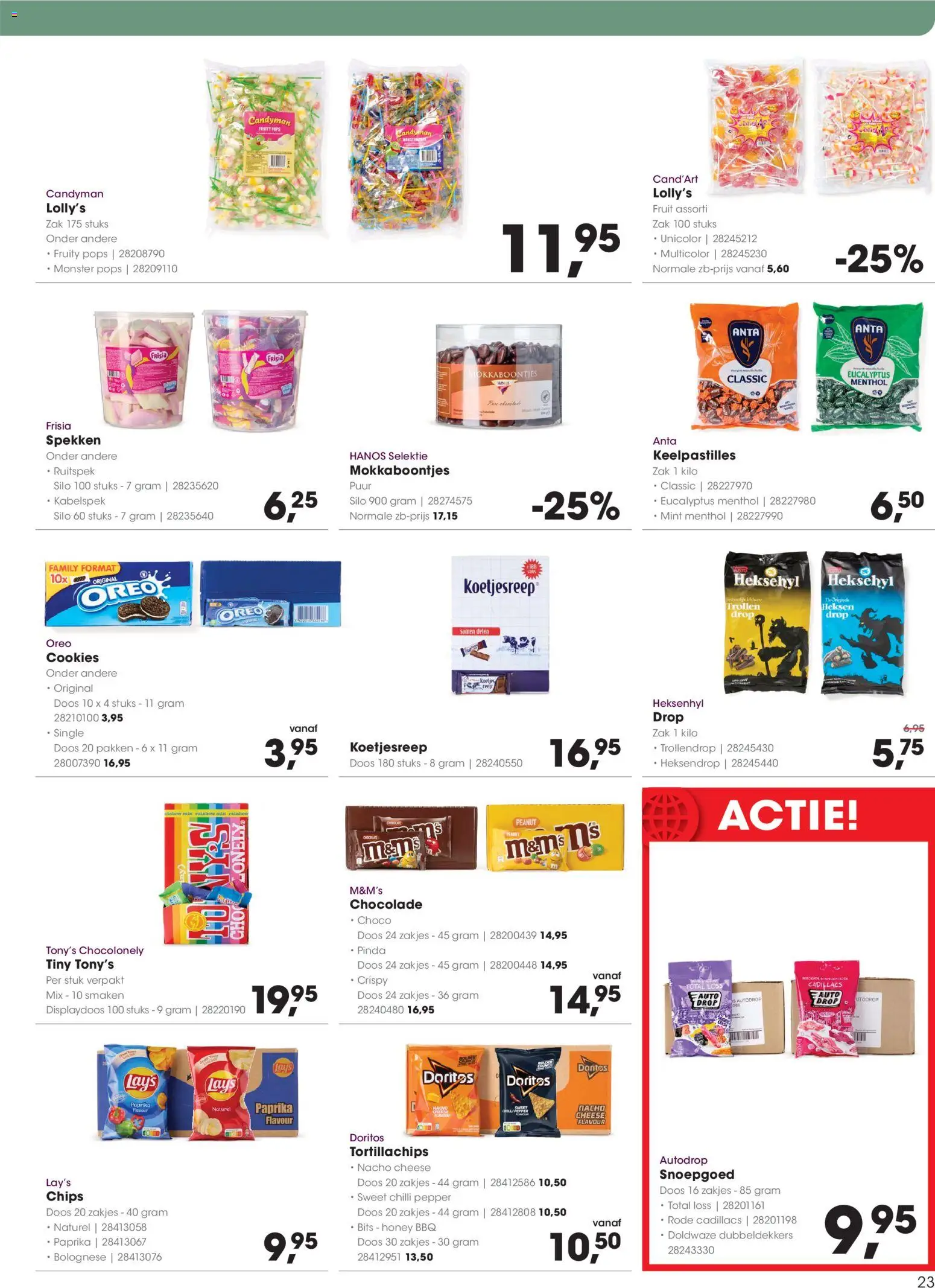 {H1} | Pagina: 23 | Producten: Snoepgoed, Monster, Paprika, Fruit