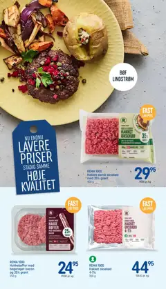 REMA 1000 Hakkebøffer med bøgerøget bacon og 25% grønt, Hakkebøffer med bøgerøget bacon og 25% grønt gyldig fra 13/05/2026 | Side: 2 | Produkter: Bøffer, Oksekød, Bacon