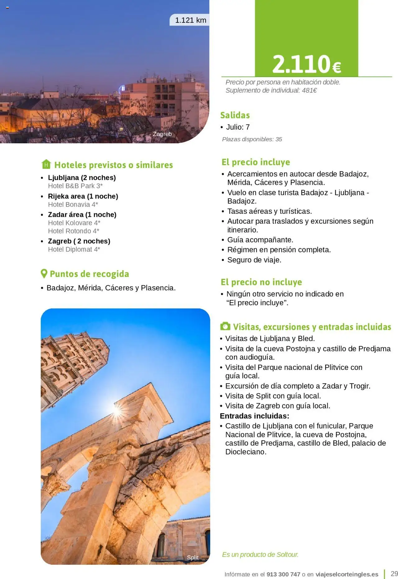 Viajes El Corte Inglés - Catálogo Junta de Extremadura │ válido desde el 01.03.2025 | Página: 29