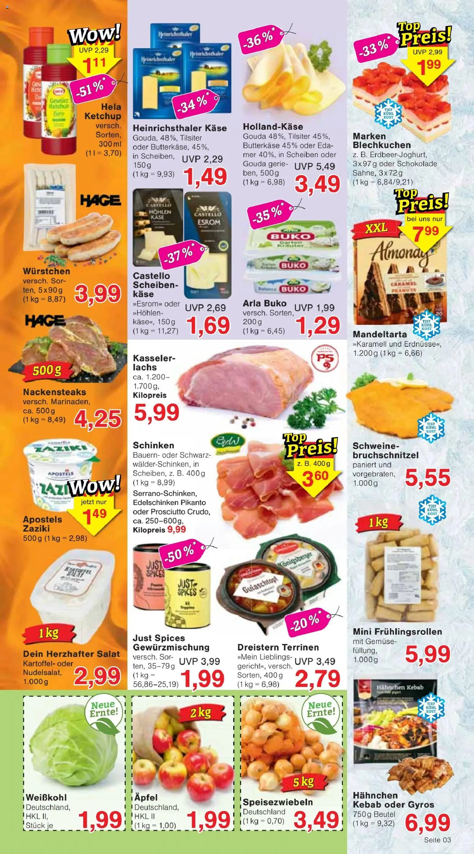 Jawoll Prospekt – gültig ab 07.09.2026 | Seite: 3 | Produkte: Schokolade, Gemüse, Schinken, Salat