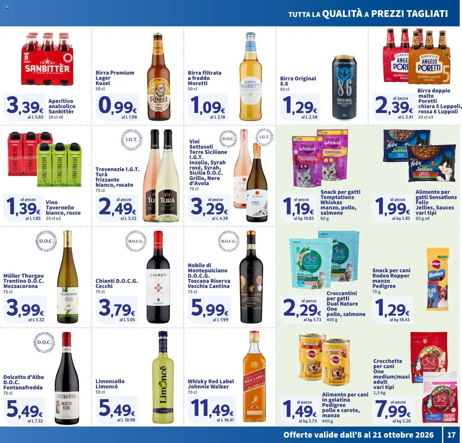 Volantino SIGMA del 08/10/2026 | Pagina: 17 | Prodotti: Birra, Pollo, Whisky, Aperitivo