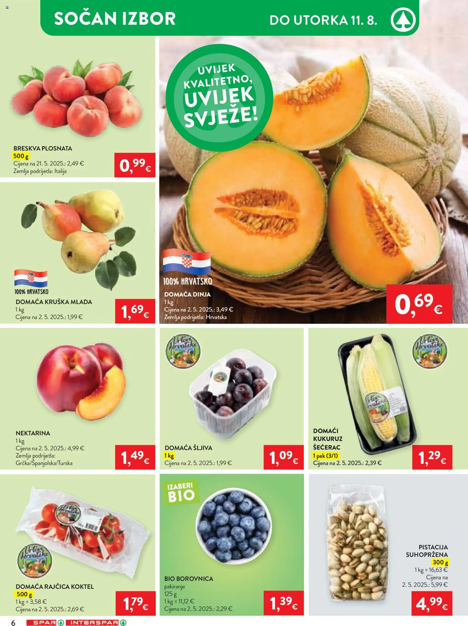 Interspar katalog | vrijedi od 04.08.2026 | Stranica: 6 | Proizvodi: Šljiva, Nektarina, Borovnica, Kruška