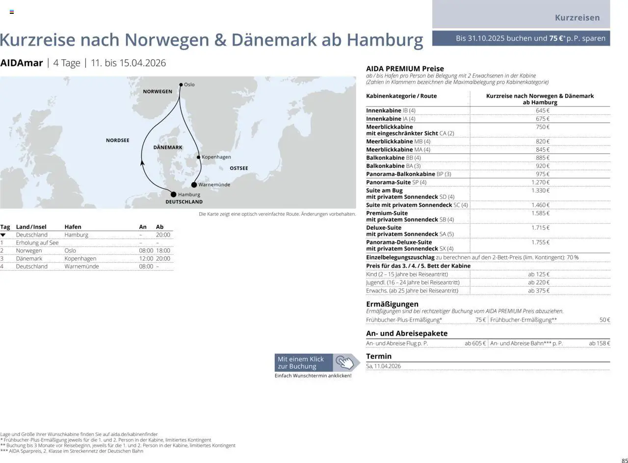 Aida Sommer 2026 – gültig ab 01.03.2026 | Seite: 85 | Produkte: Bett
