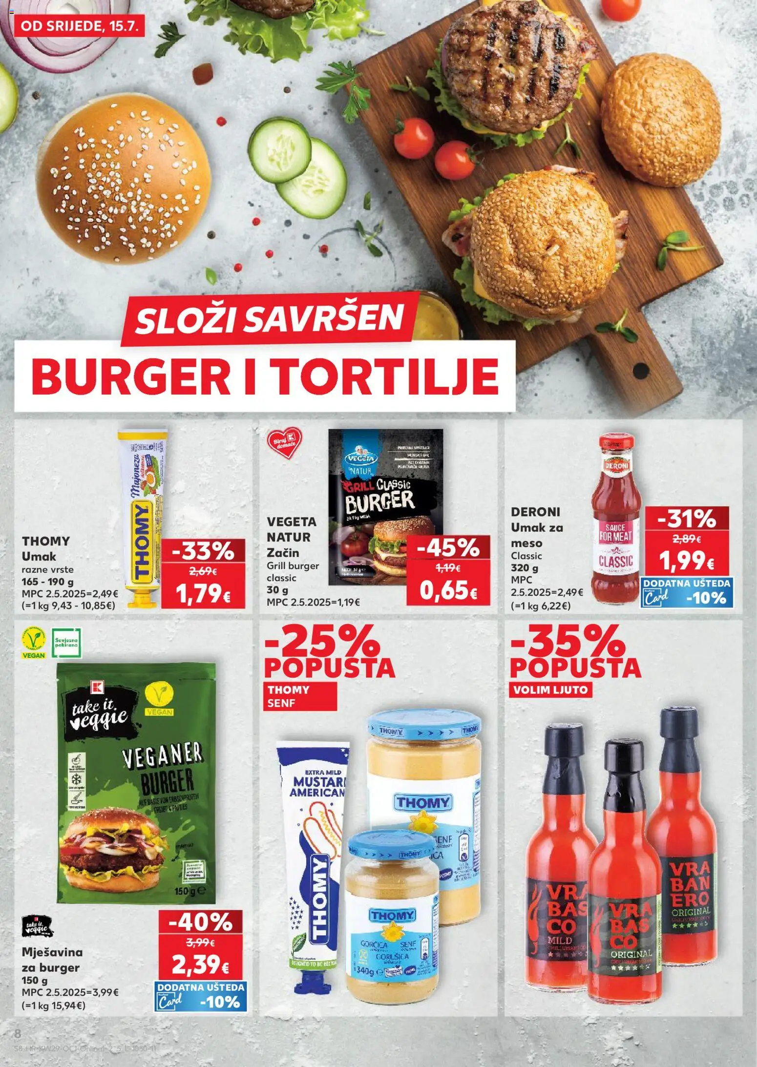 Kaufland katalog | vrijedi od 15.07.2026 | Stranica: 8 | Proizvodi: Meso, Umak, Vegeta, Tortilje