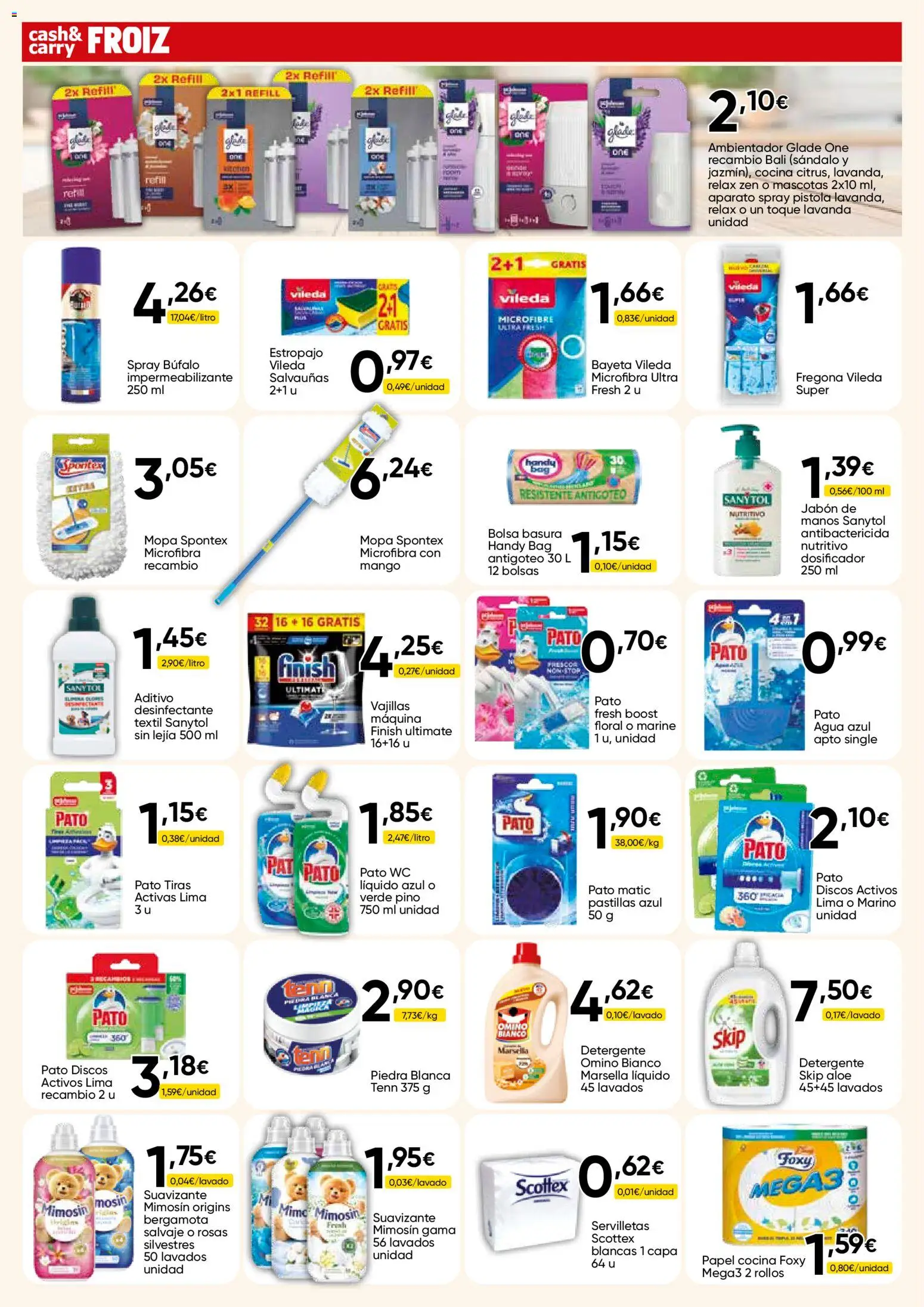 Froiz - Folleto Cash │ válido desde el 15/10/2026 | Página: 14 | Productos: Detergente, Suavizante, Mango, Agua