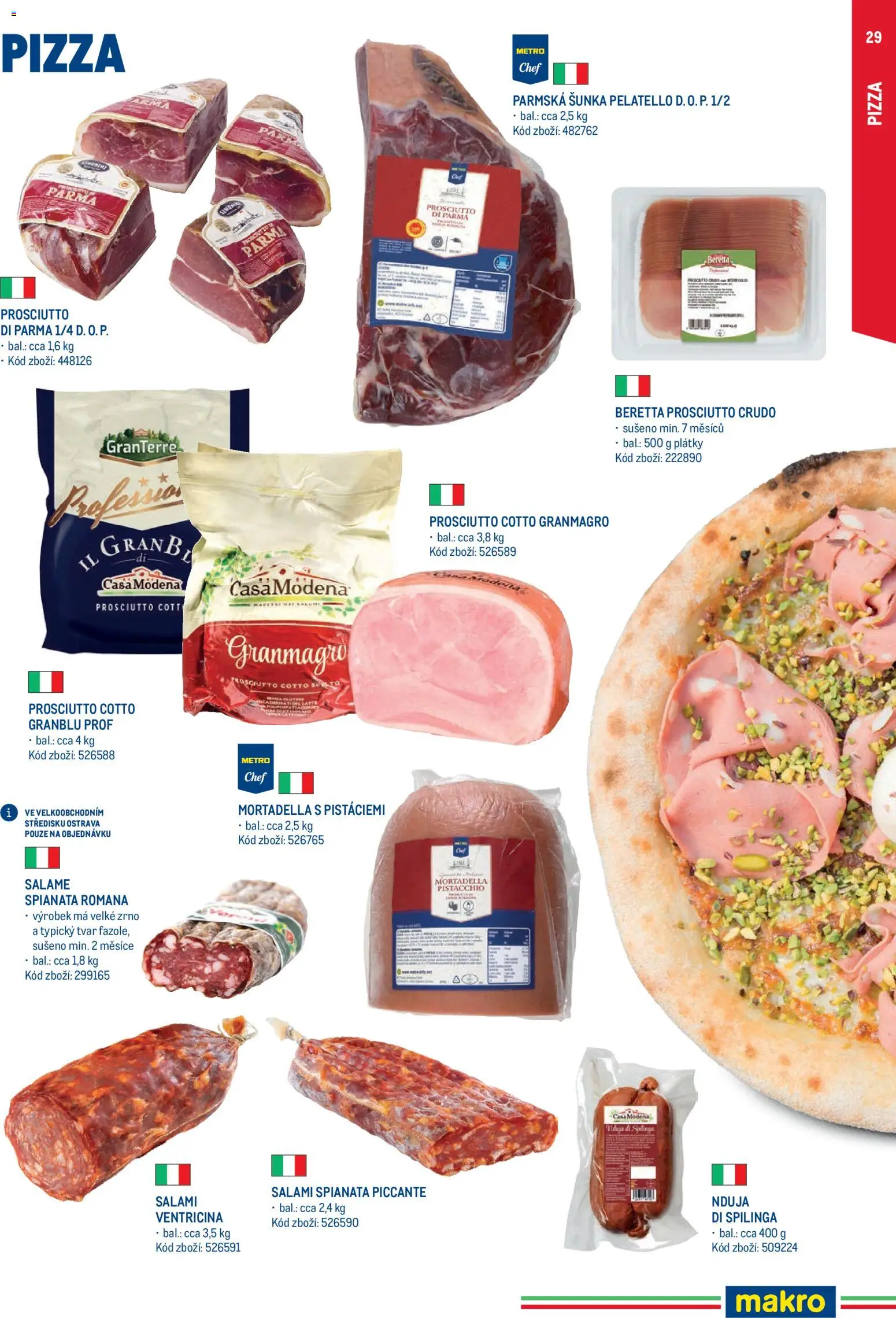 Makro leták - Itálie od 15.05.2026 | Strana: 29 | Produkty: Šunka, Prosciutto, Fazole, Cotto