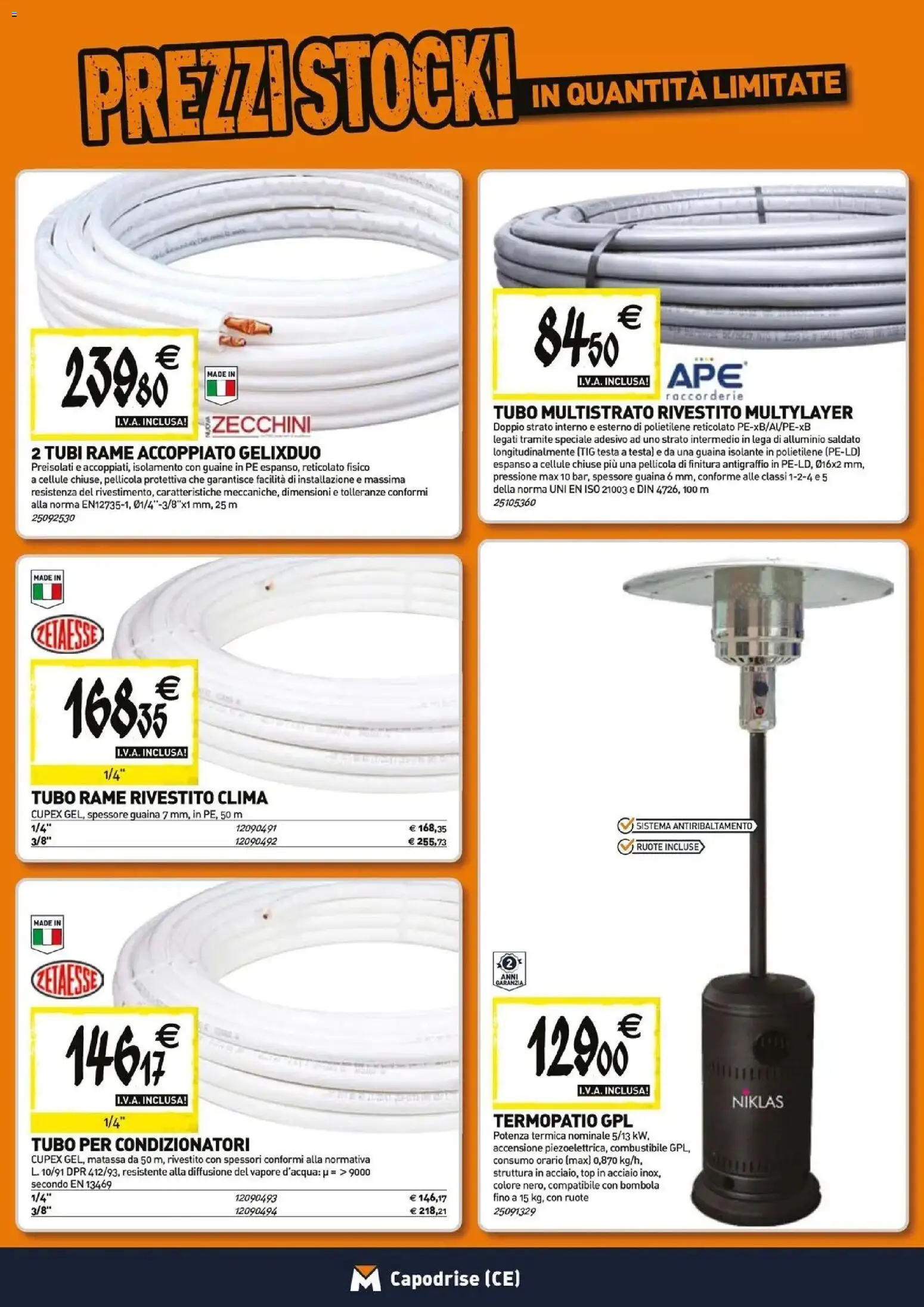 Nuovo TECNOMAT catalogo Capodrise dal 27/08/2026 > offerte anteprima 🛍️ | Pagina: 8 | Prodotti: Tubo, Rame, Alluminio, Tubi