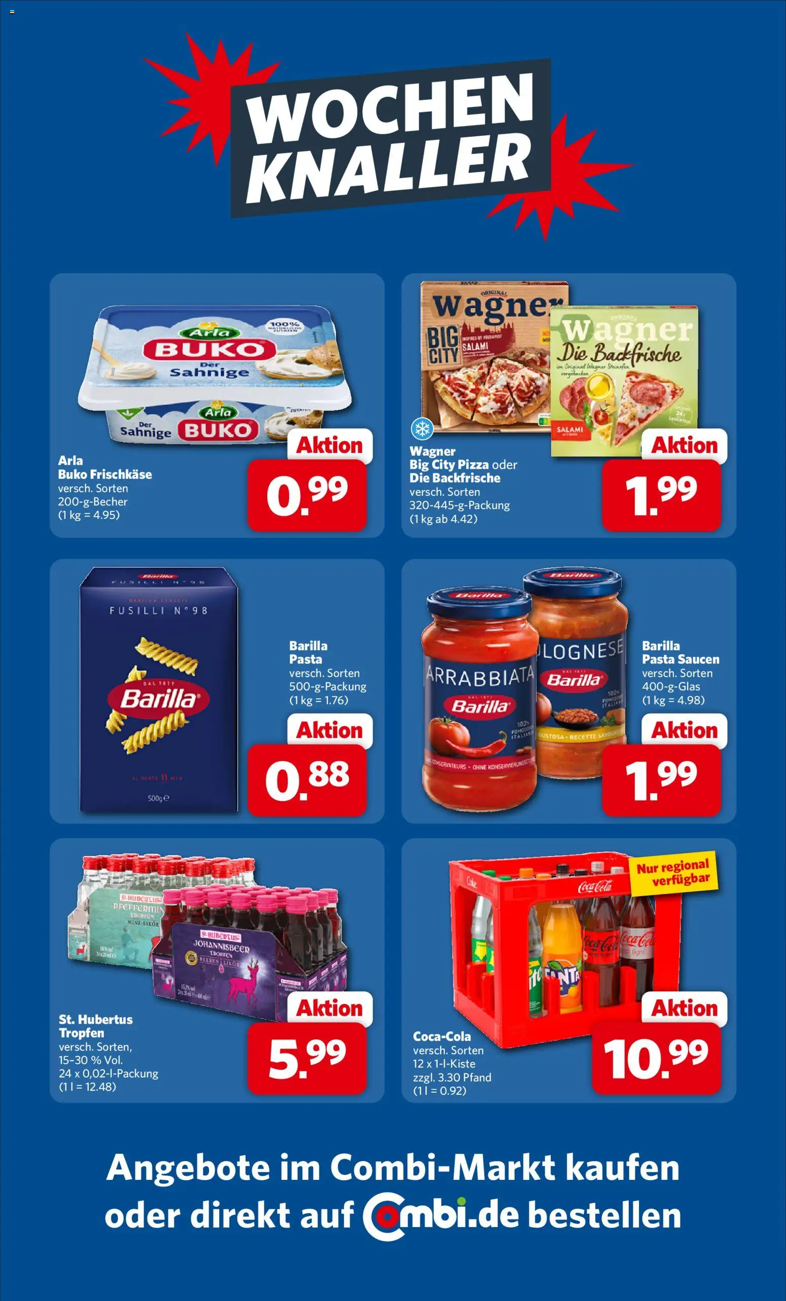 Combi Prospekt – gültig ab 13.07.2026 | Seite: 32 | Produkte: Coca cola, Salami, Pizza, Hubertus tropfen