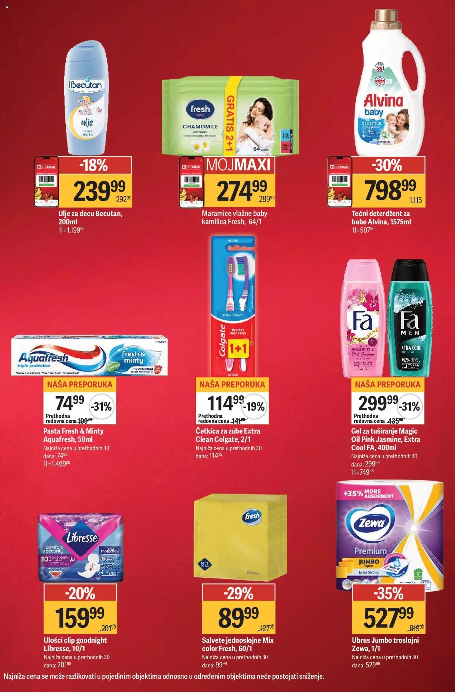 Mega Maxi katalog - važi od 16.07.2026 | Strana: 6 | Proizvode: Deterdžent, Tečni deterdžent, Salvete, Ubrus