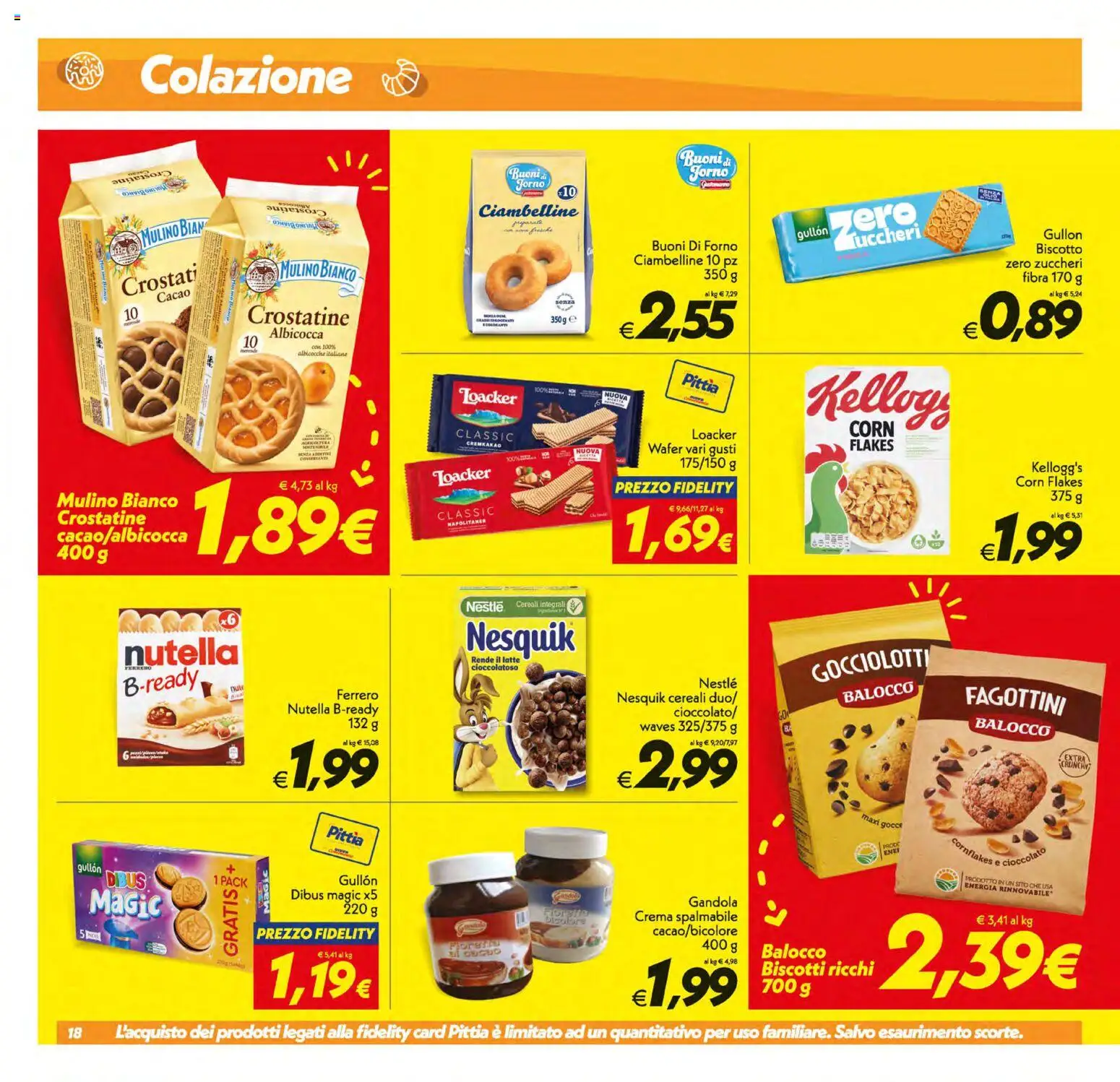 Volantino SuperConveniente del 31/07/2026 | Pagina: 18 | Prodotti: Crema, Biscotti, Nutella, Albicocche