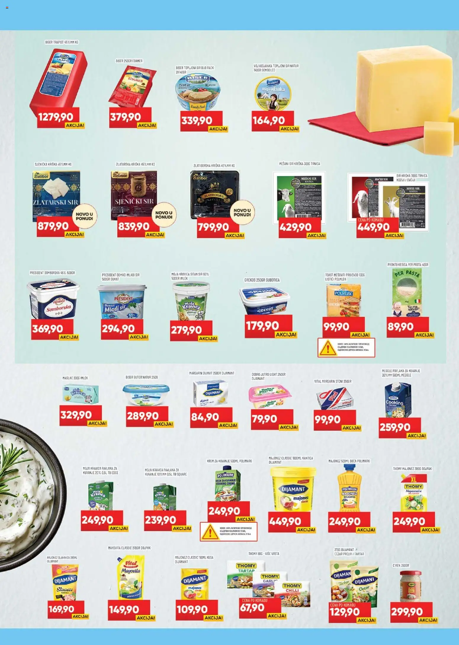 Medius katalog - važi od 07.04.2026 | Strana: 4 | Proizvode: Pasta, Edamer, Margarin, Sir