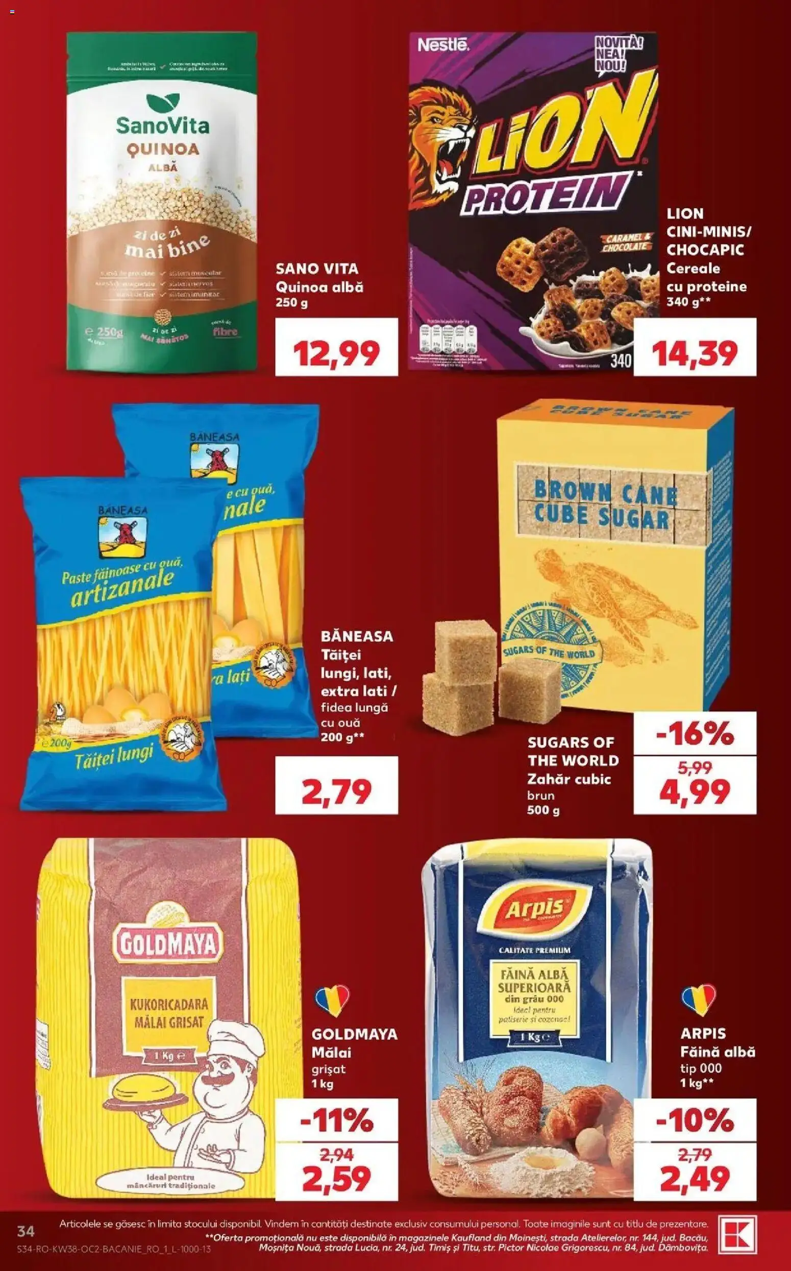 Kaufland Iași 16.09.2026 - Revista si Oferta | Pagină: 34 | Produse: Vită, Proteine, Alba, Zahăr