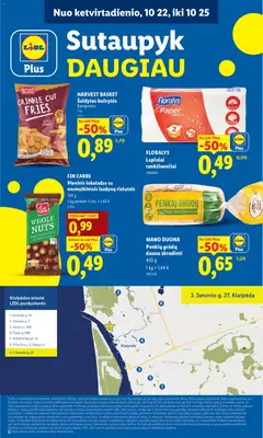 LIDL leidinys galioja nuo 2026.10.22 | Puslapis: 8 | Prekių: Duona skrudinimui, Šaldytos bulvytės, Duona, Šokoladas