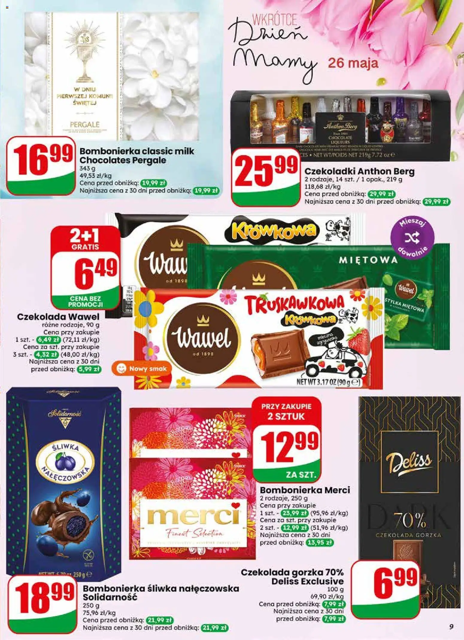 Dino gazetka od 13.05.2026 | Strona: 9 | Produkty: Bombonierka, Merci, Anthon Berg, Czekolada