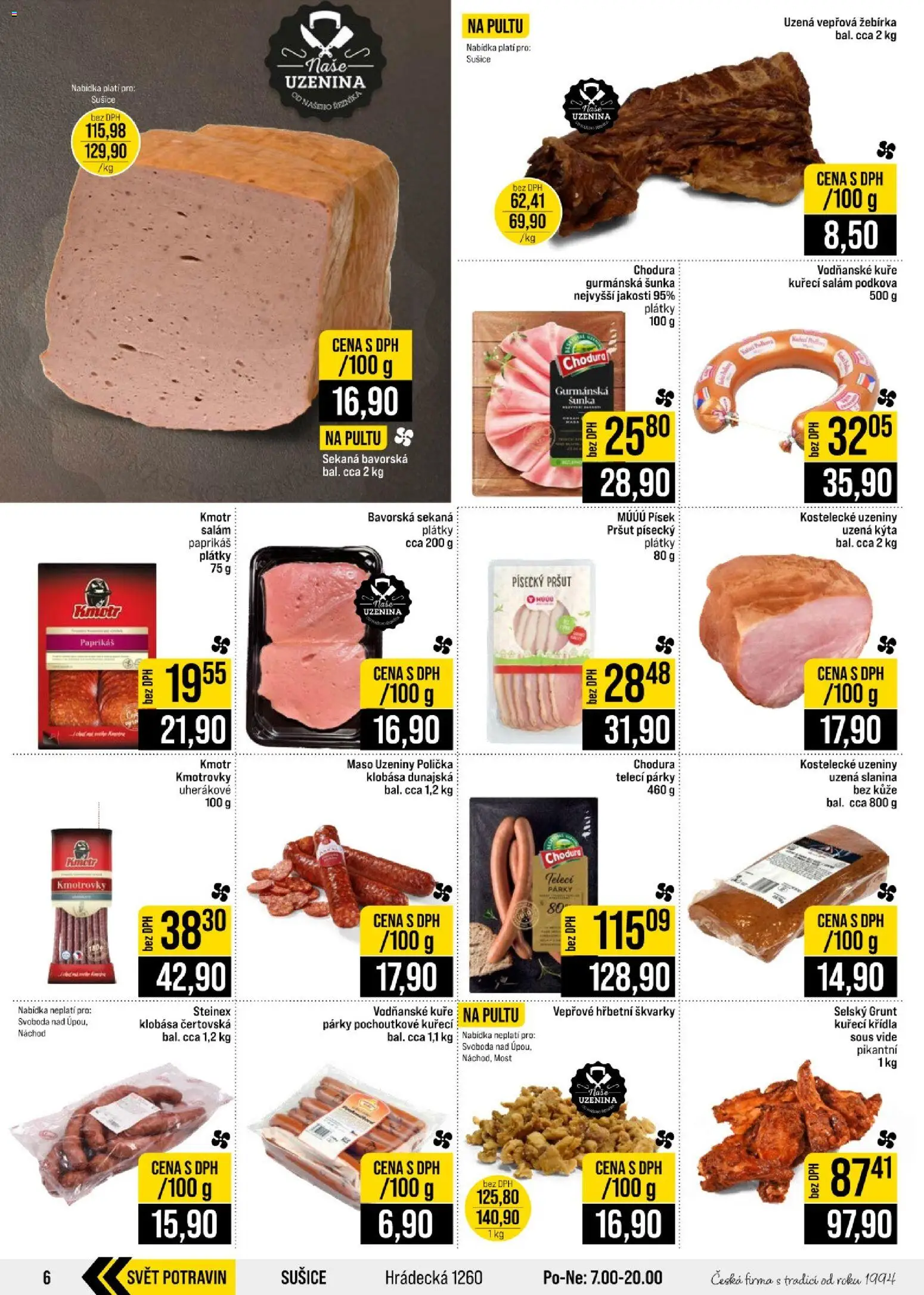 Jip leták - Cash & Carry od 14.10.2026 | Strana: 6 | Produkty: Písek, Sekaná, Klobása, Kuře