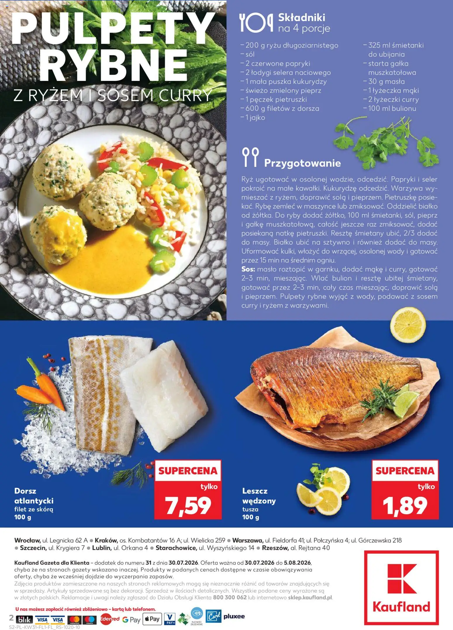 Kaufland Polsko leták - Jest fresz od 30.07.2026 | Strana: 2 | Produkty: Máslo, Ryby, Filet