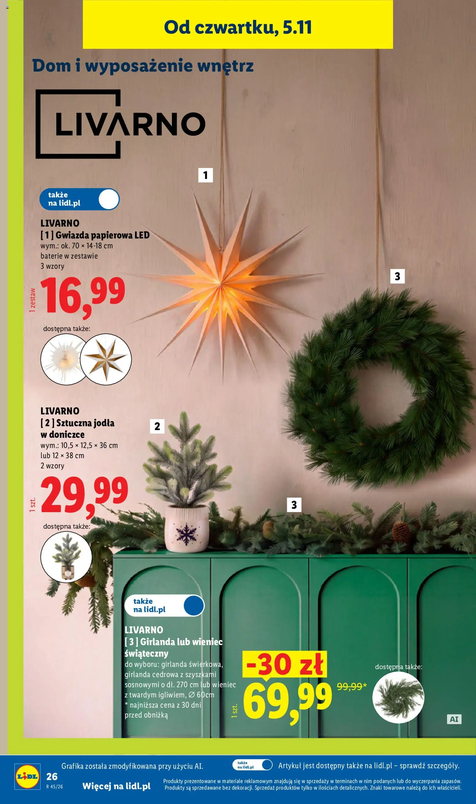 Lidl Polsko katalog od 02.11.2026 | Strana: 32 | Produkty: Girlanda, Baterie, LED