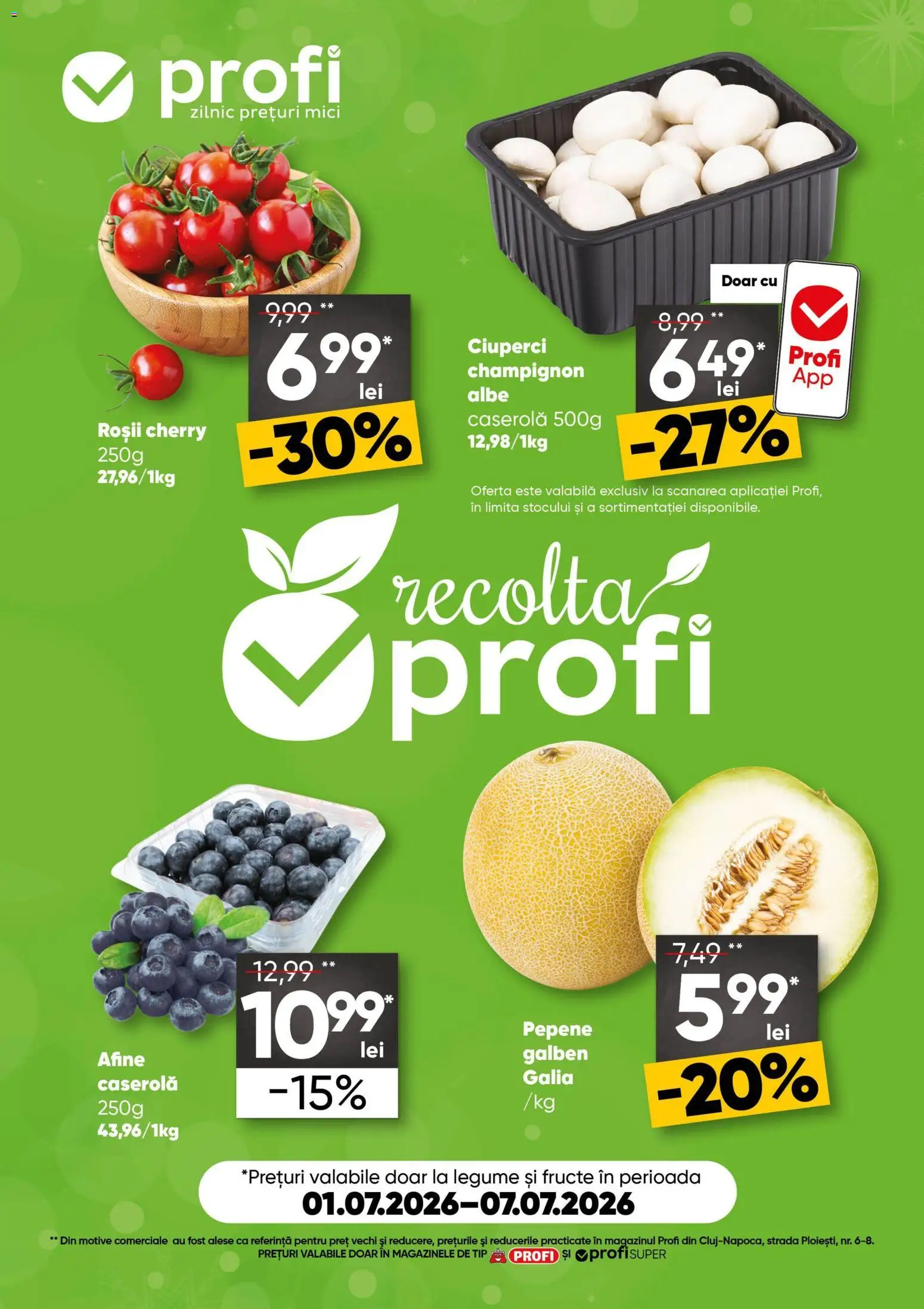 Noul catalog Profi – valabil de la 01.07.2026 | Pagină: 1 | Produse: Pepene Galben, Mici, Legume, Fructe