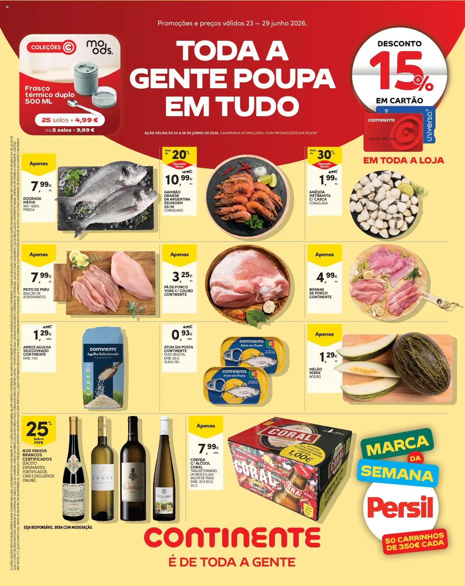 Continente Madeira │ válido de 23/06/2026 | Página: 3 | Produtos: Peito de peru, Caixa, Óleo, Melão
