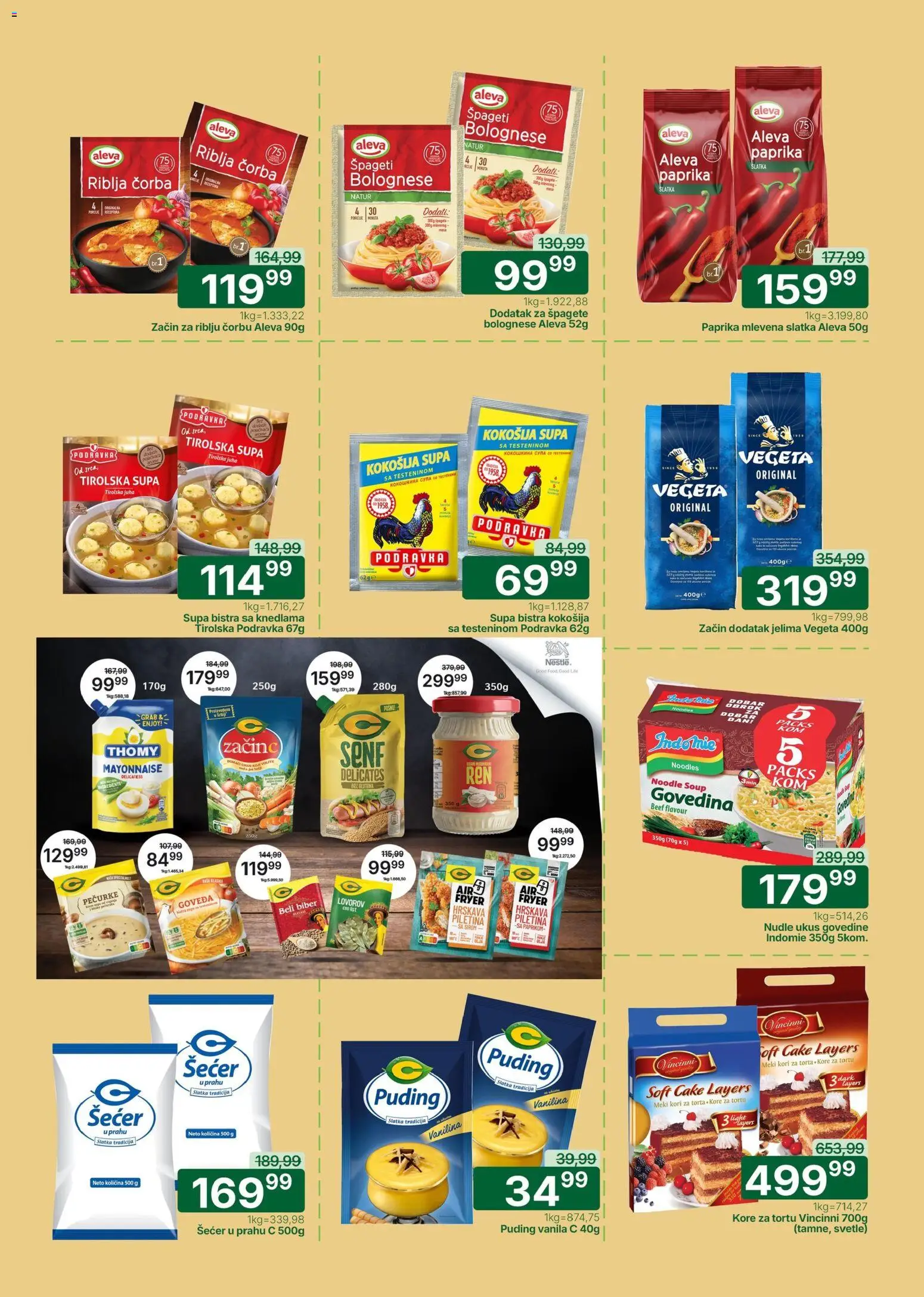 Univerexport katalog - važi od 13.04.2026 | Strana: 12 | Proizvode: Govedina, Podravka, Šećer u prahu, Piletina